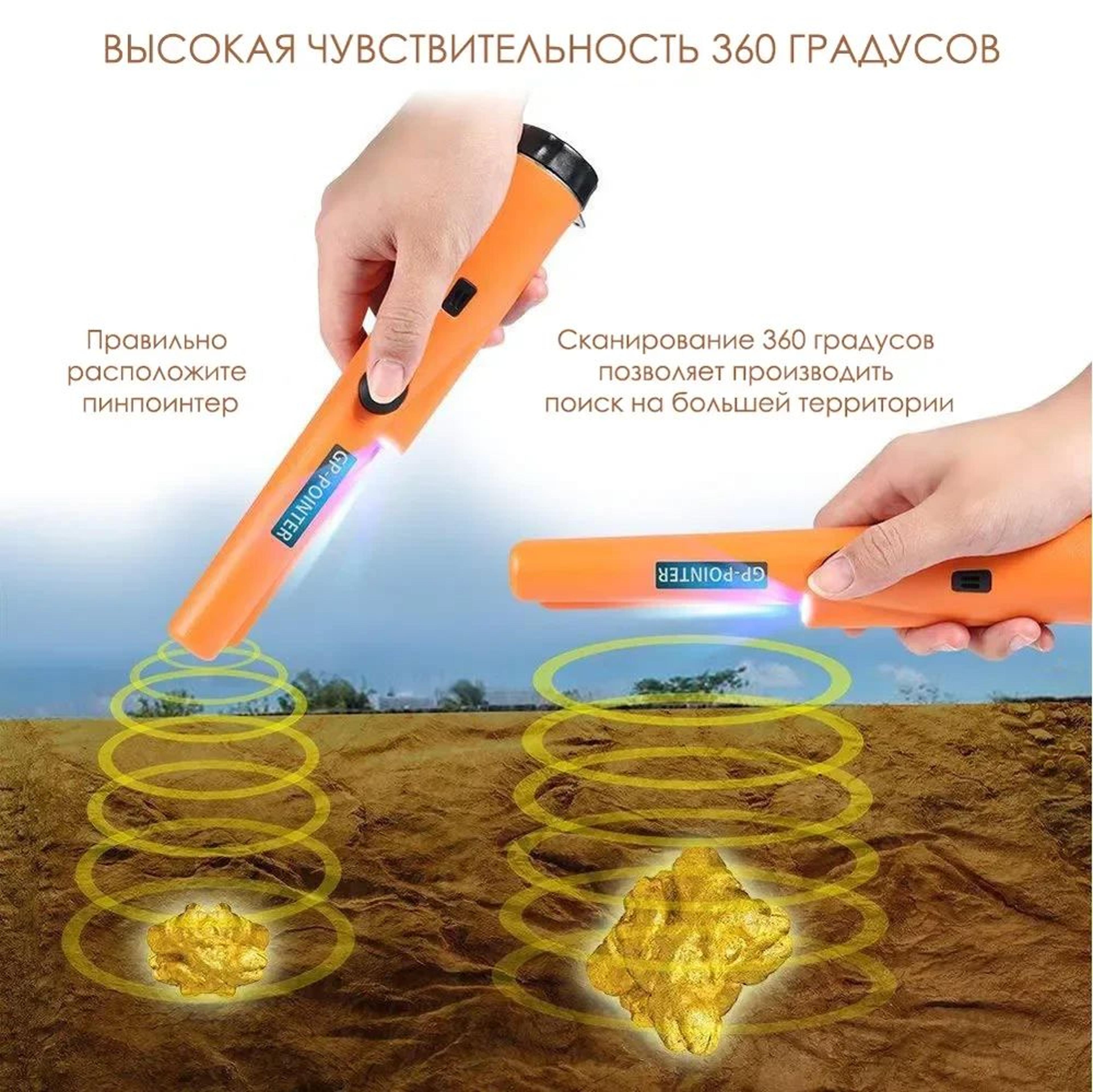 Waterproof Handheld Metal Detector Pinpointer With 360 Degree Scanning 1
