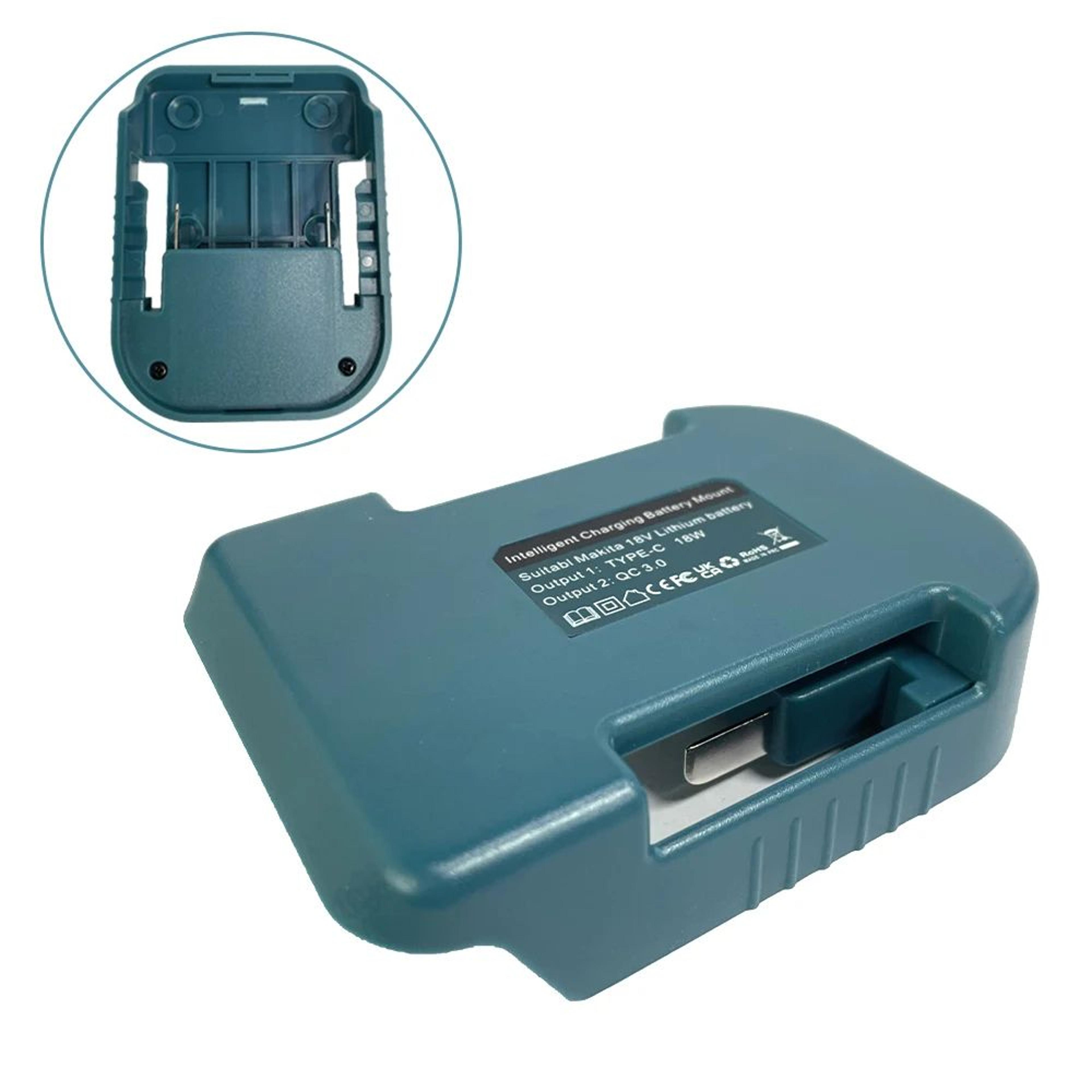 18V Battery USB Charger Adapter With TypeC Port For Portable Device Charging 2