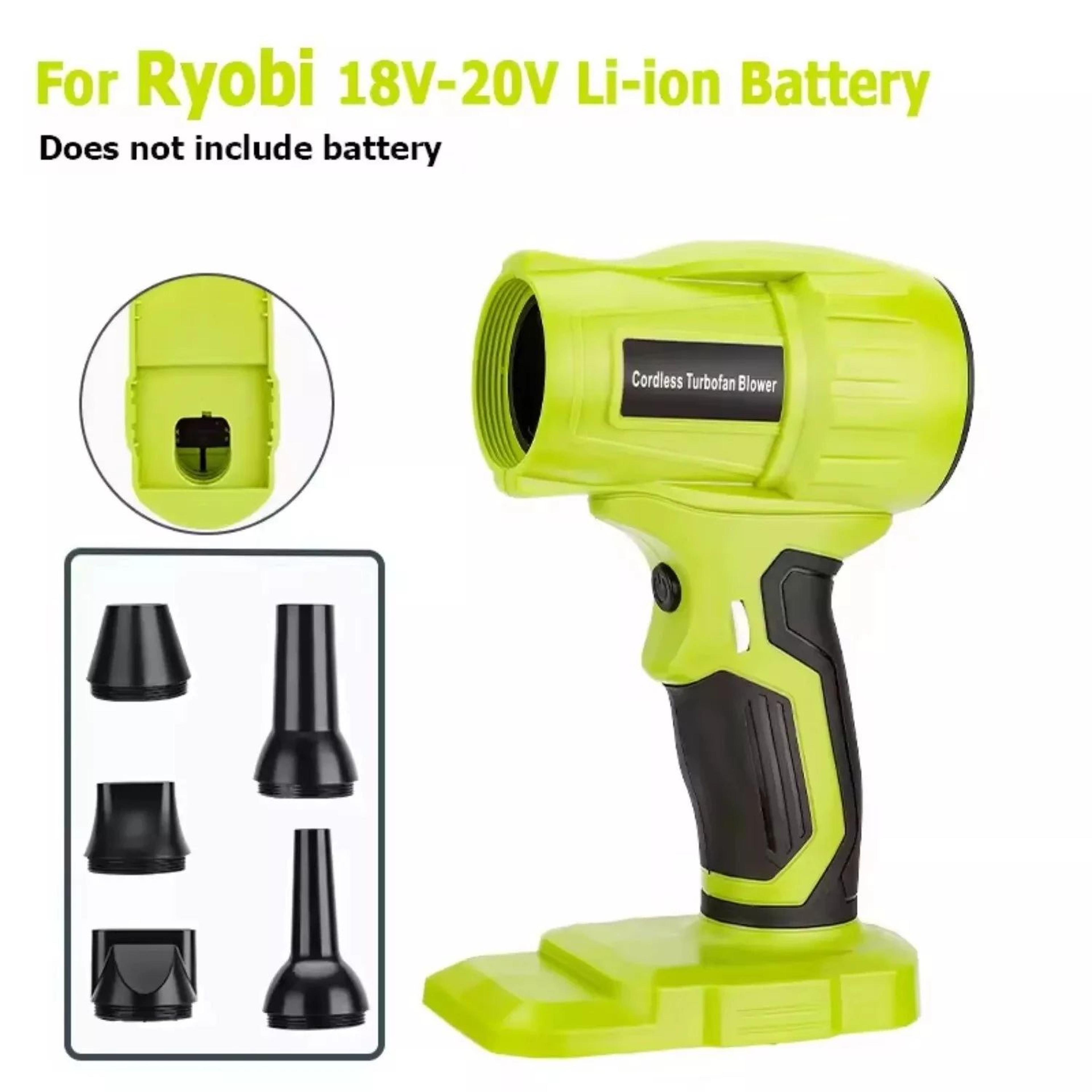 350W Cordless Turbo Jet Blower With Adjustable Airflow And 5 Nozzles 7