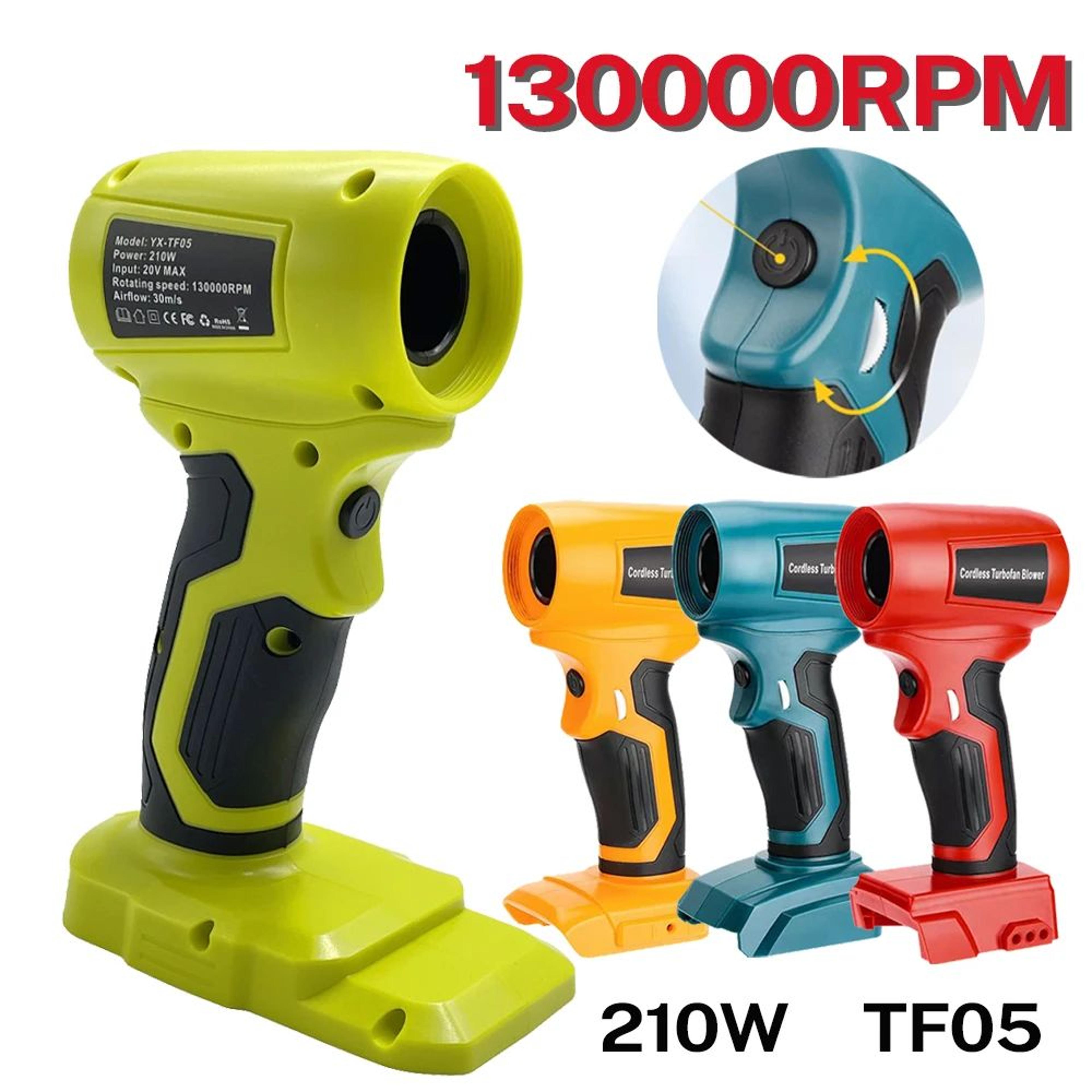 210w cordless handheld turbo blower fan for 18v-20v batteries