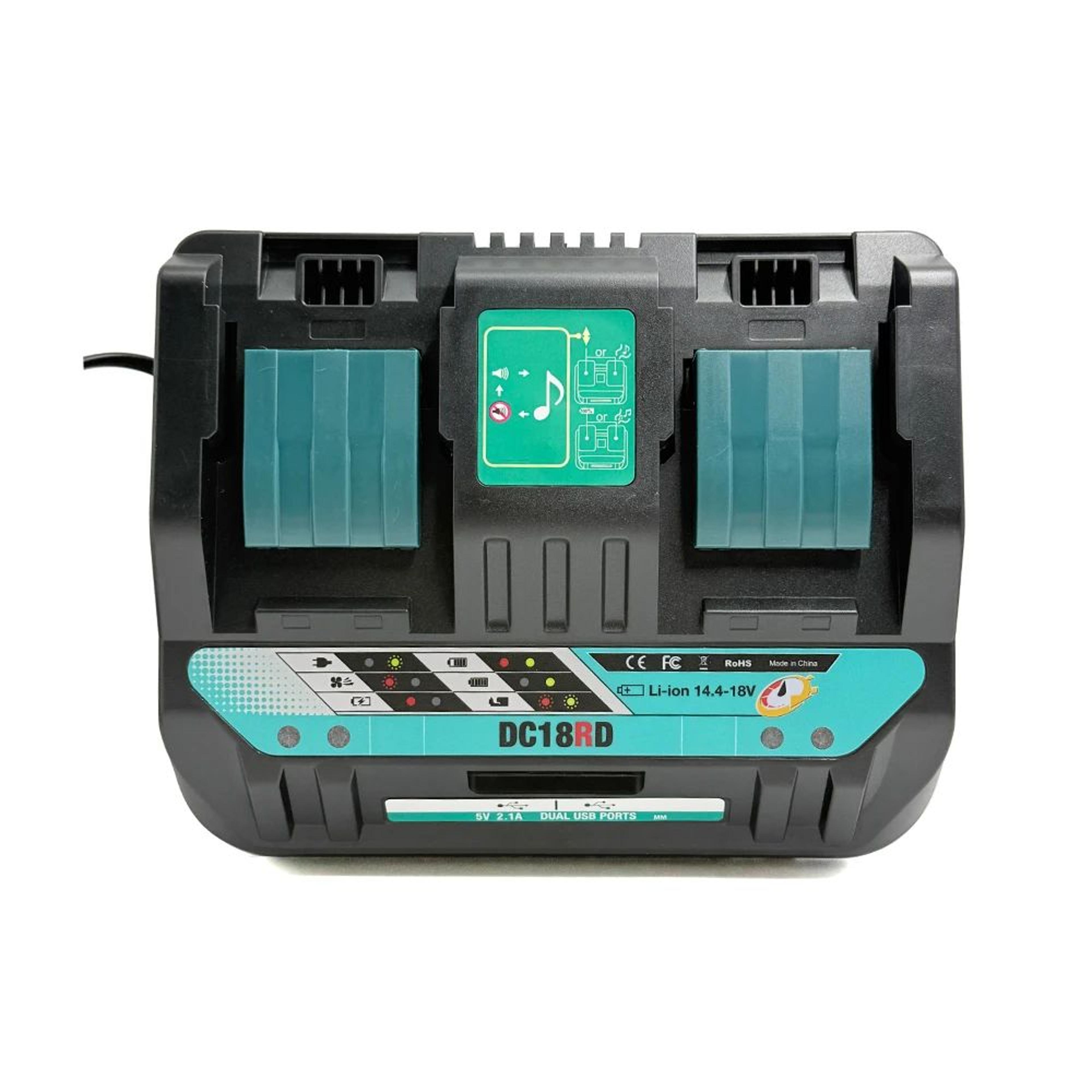 18V DualPort Rapid Battery Charger For 144V18V LithiumIon Power Tool Batteries 3