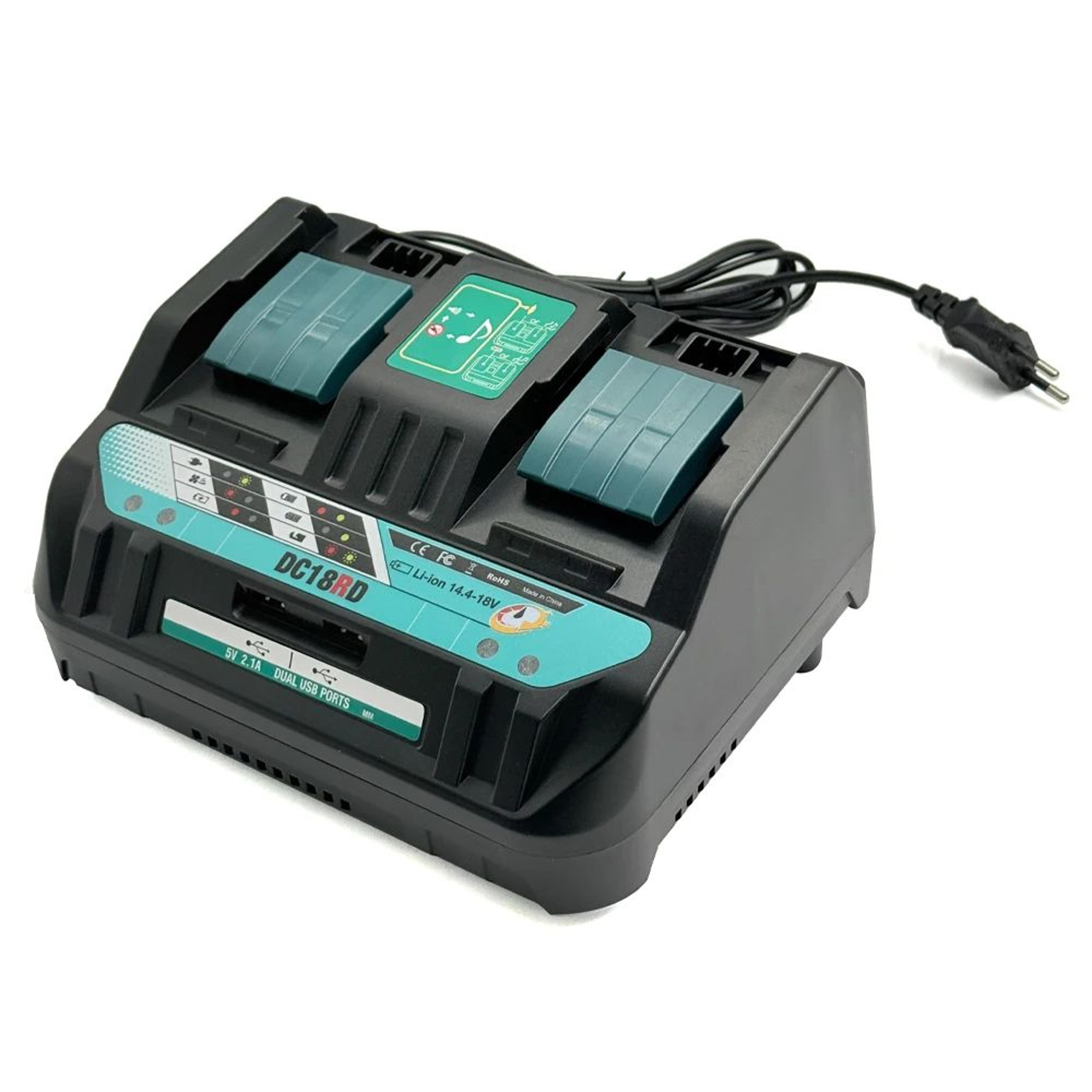 18V DualPort Rapid Battery Charger For 144V18V LithiumIon Power Tool Batteries 4