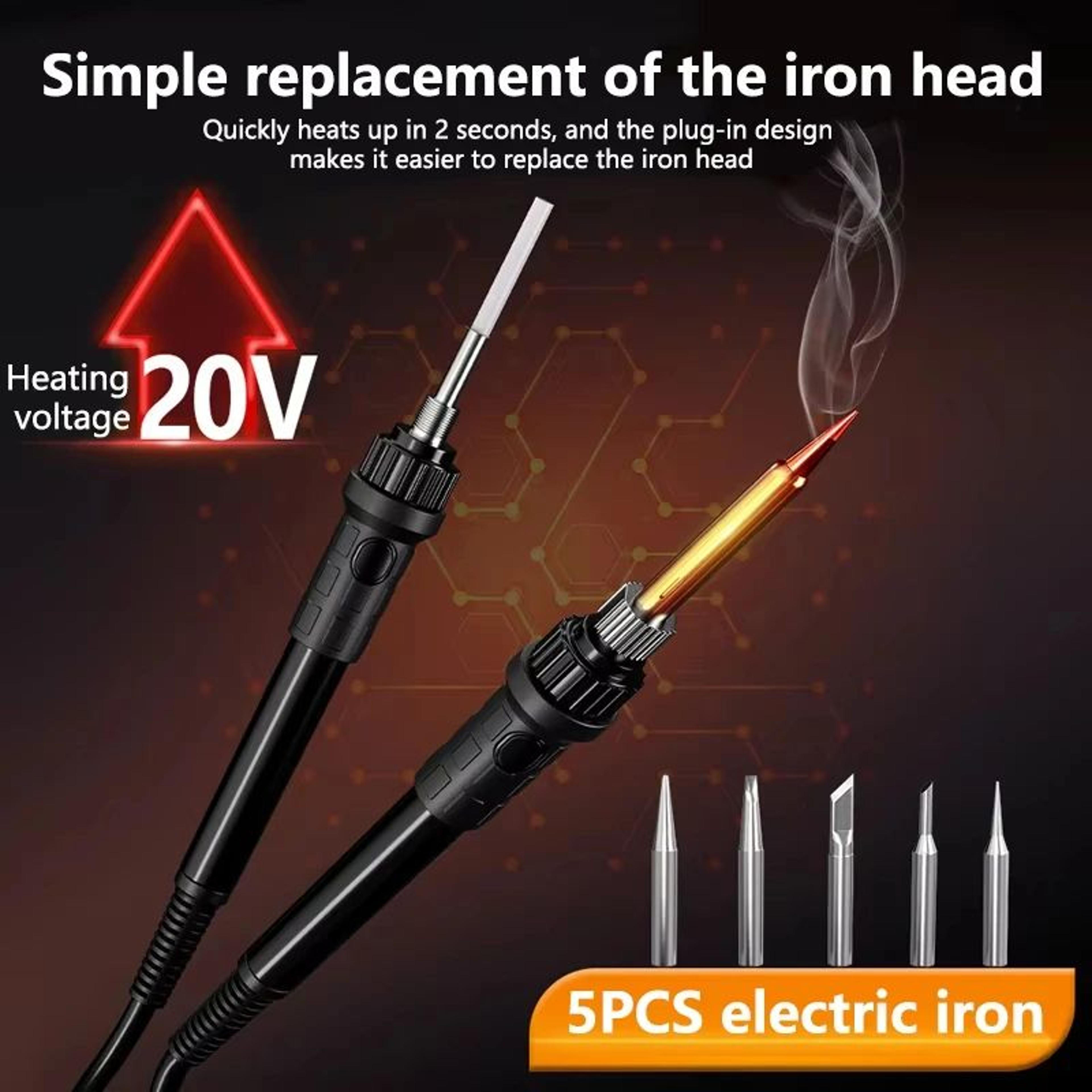 Cordless Electric Soldering Iron With Adjustable Temperature For 18V20V Batteries 1