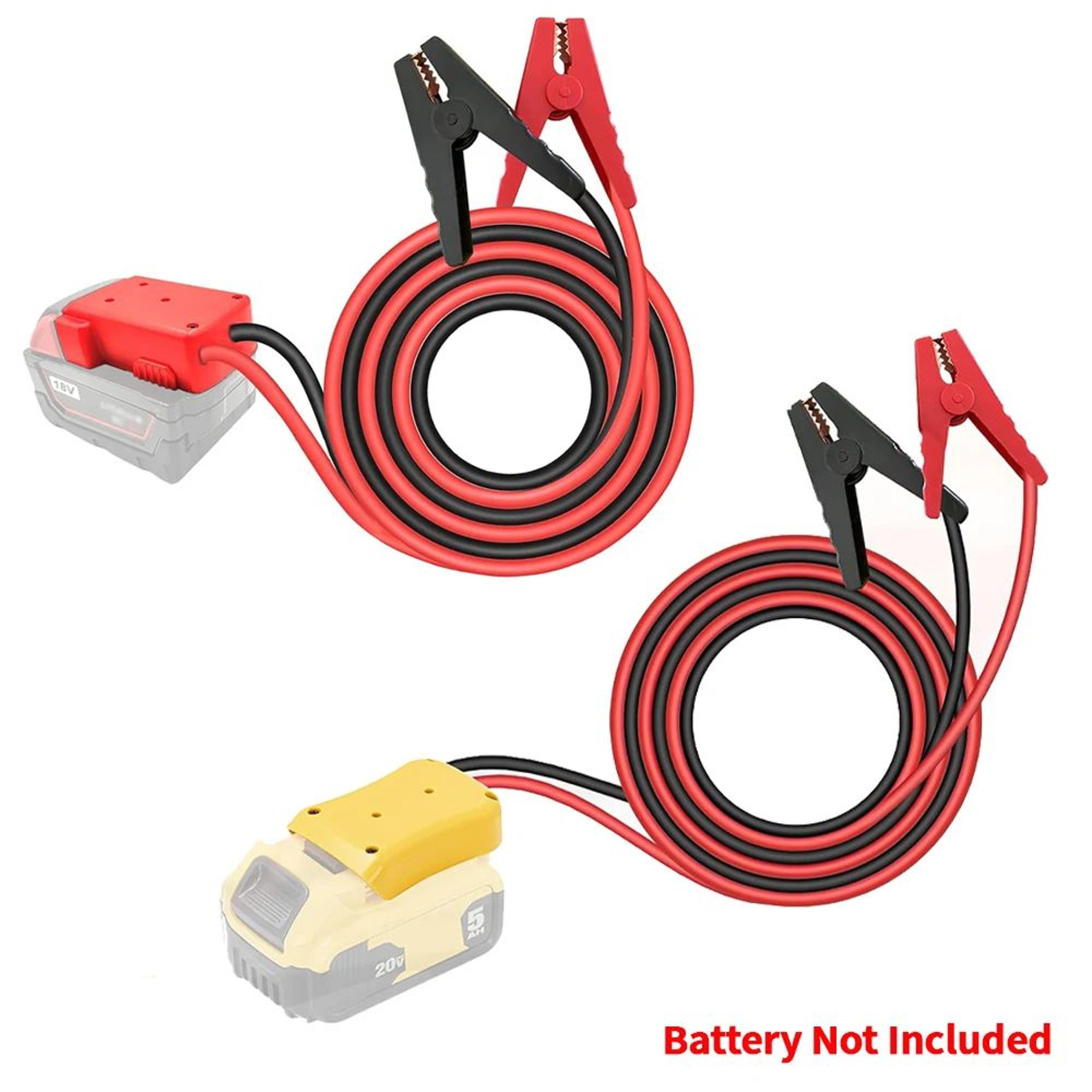 18v cordless battery jump starter adapter with 3.28ft jumper cable clamps