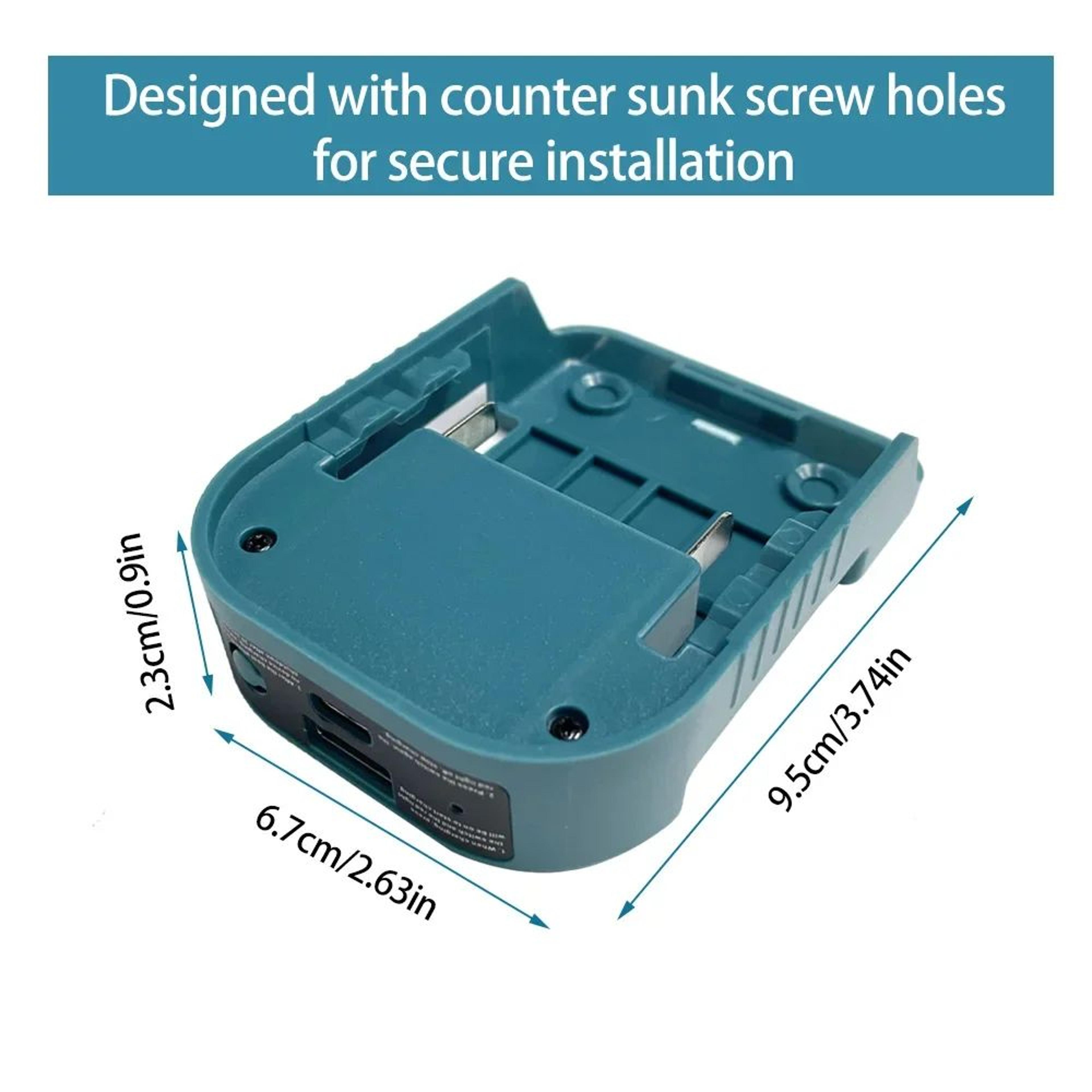18V Battery USB Charger Adapter With Fast Charging Port And Mounting Holder 2