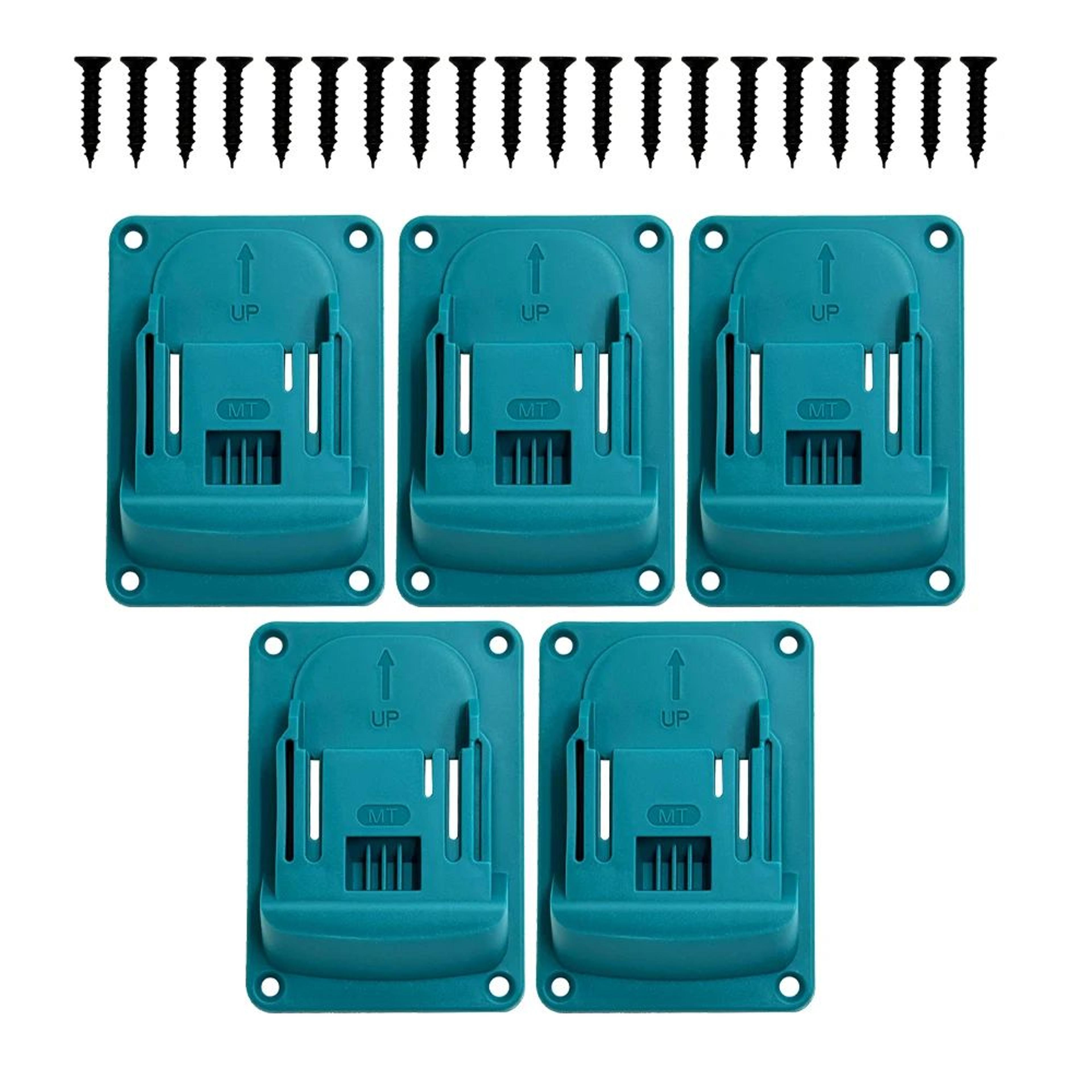Wall Mount Power Tool Holder And Battery Storage Bracket For Organized Workshops 8