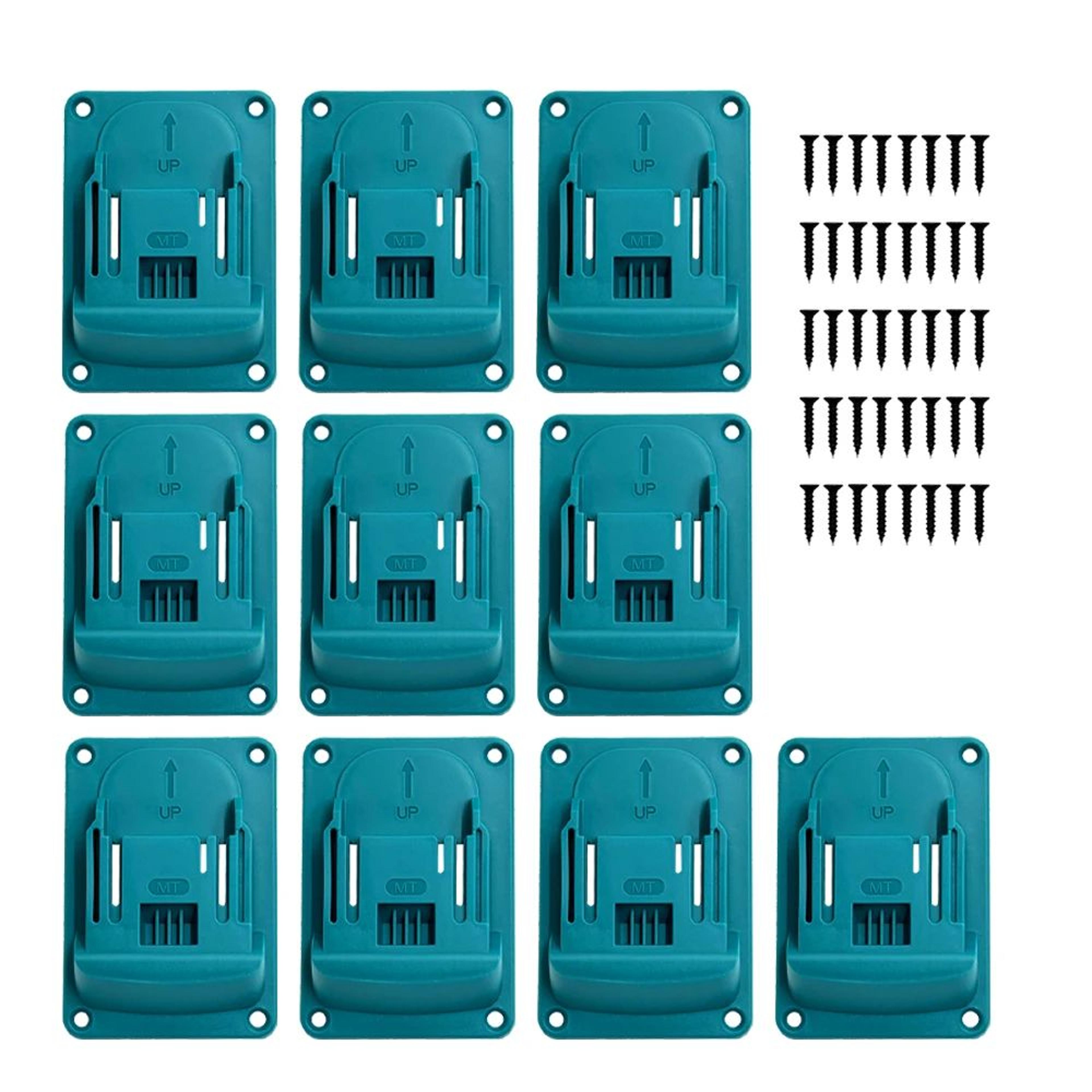 Wall Mount Power Tool Holder And Battery Storage Bracket For Organized Workshops 9
