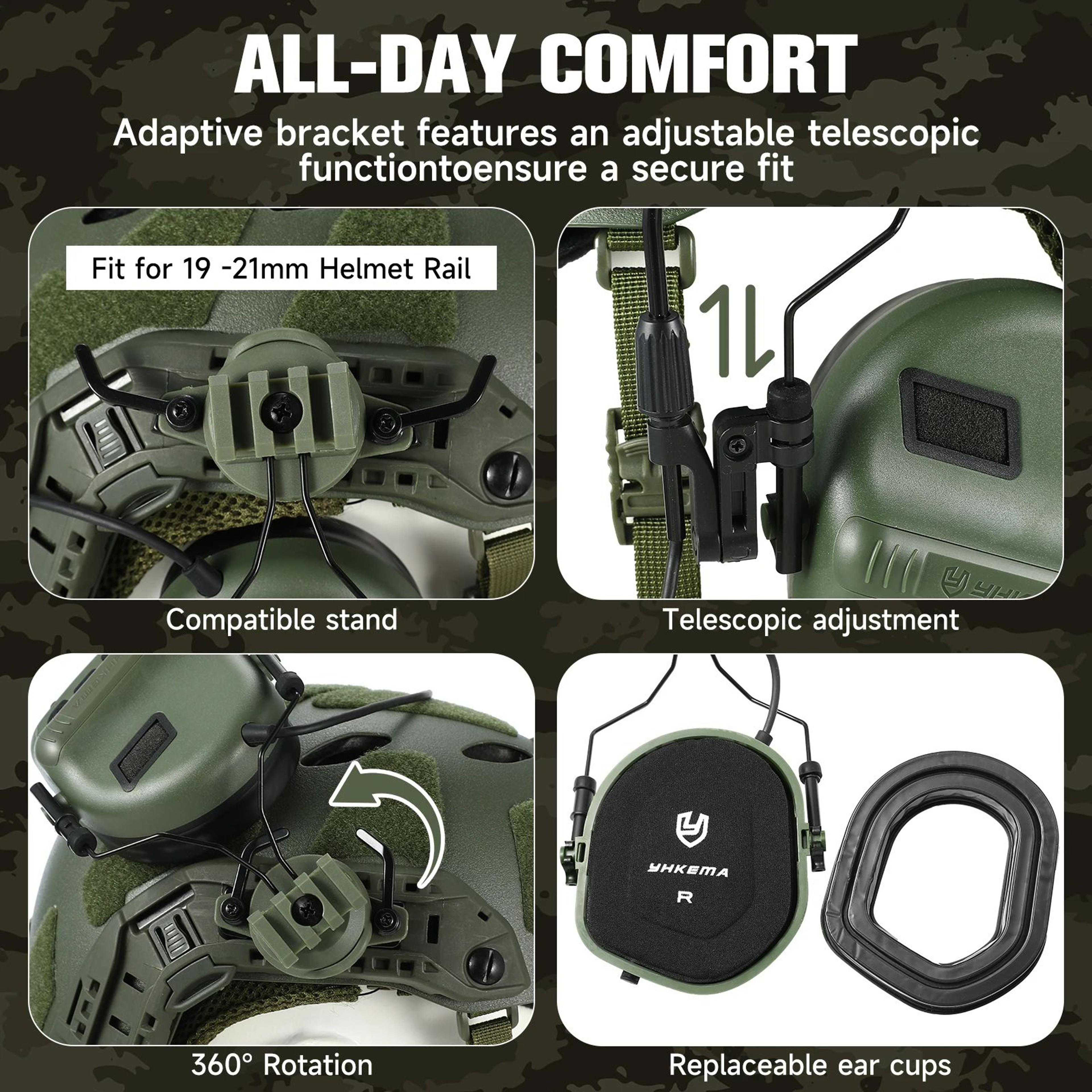E80 Tactical Electronic Shooting Earmuffs With Active Noise Reduction And Sound Amplification 2