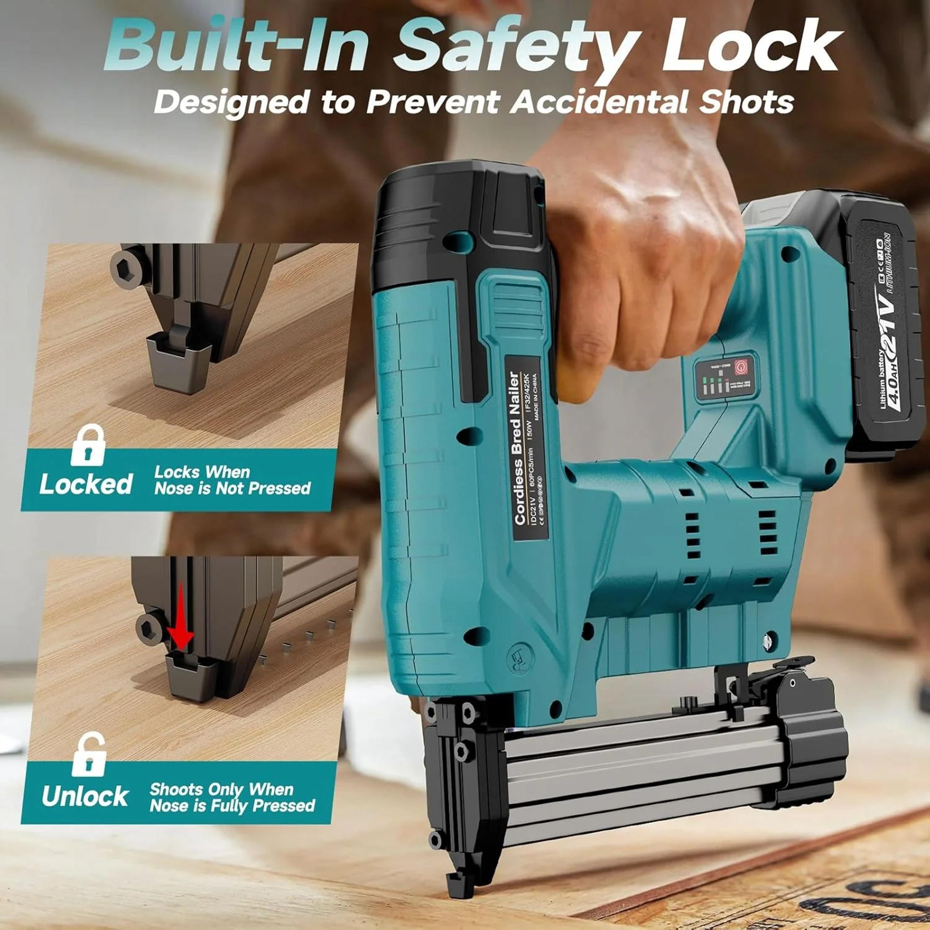 2in1 Brushless Cordless Nail Gun And Electric Stapler For 18V Battery 3