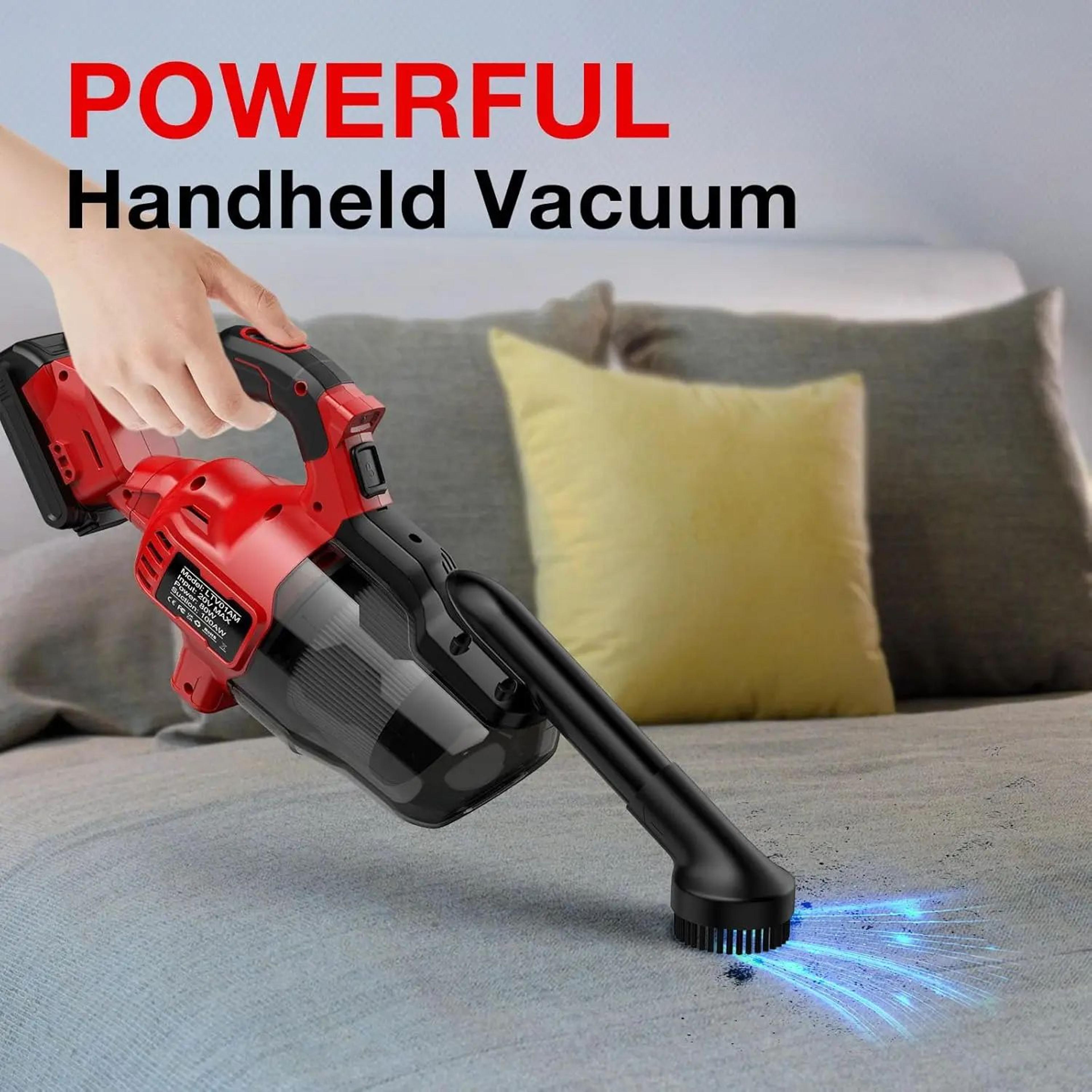 18V Cordless Handheld Vacuum Cleaner With 2 HEPA Filters For Home And Car 1