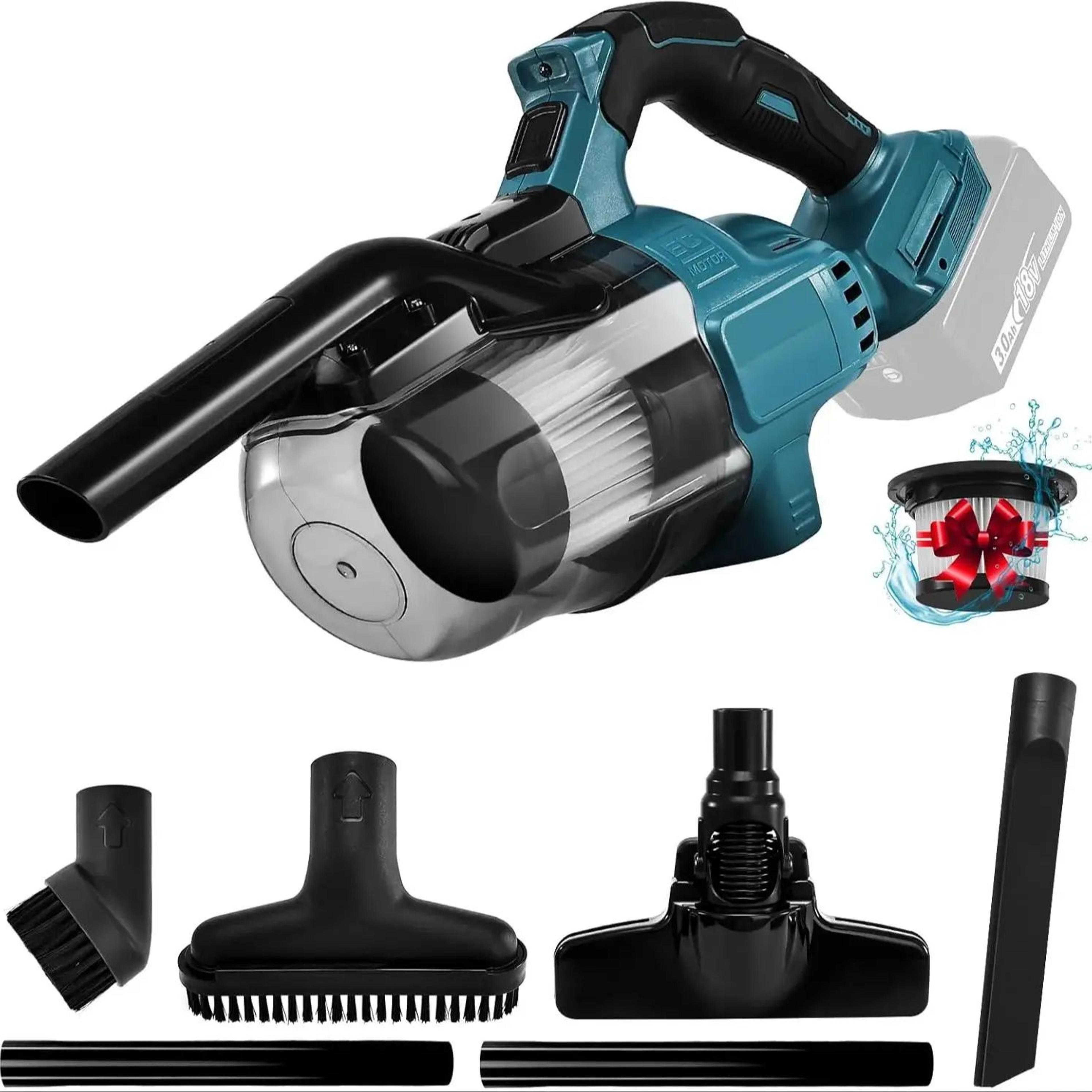 16KPa Cordless Handheld Vacuum Cleaner With Washable Filter For 18V Battery 7