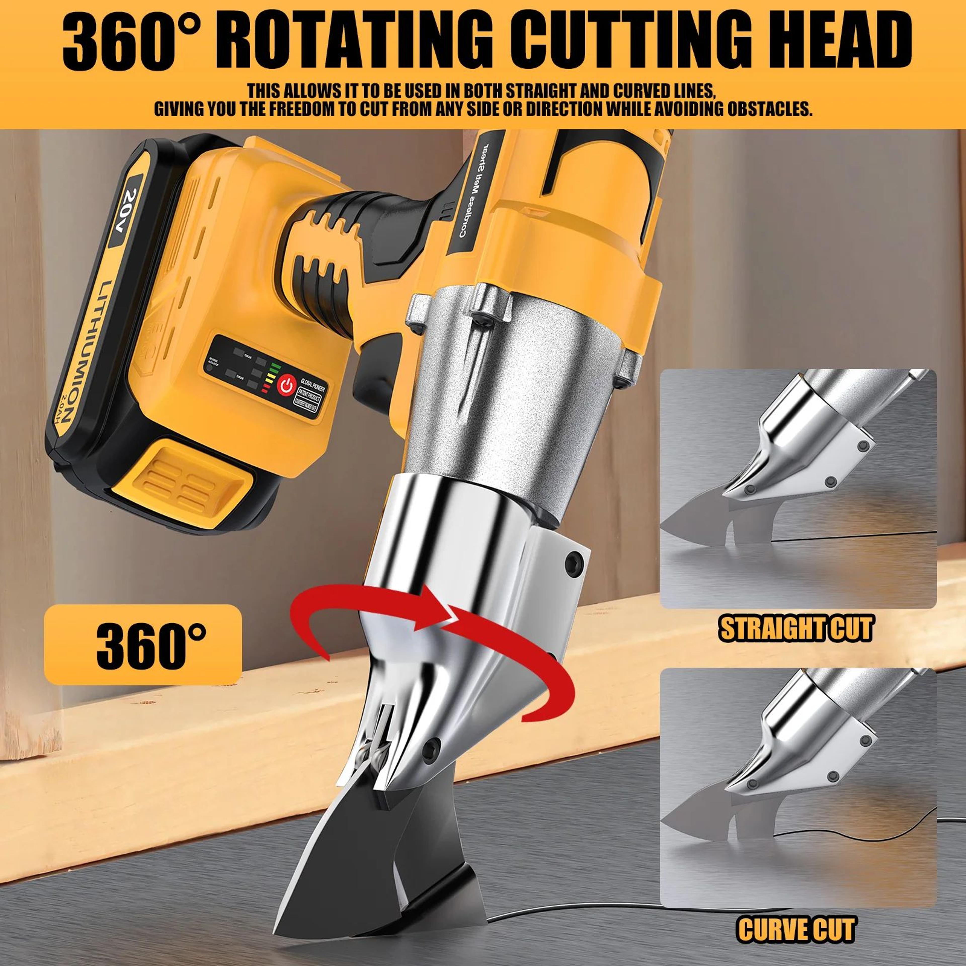 800W Cordless Electric Metal Shears 2300RPM Brushless Sheet Metal Cutter For 20V Battery 1