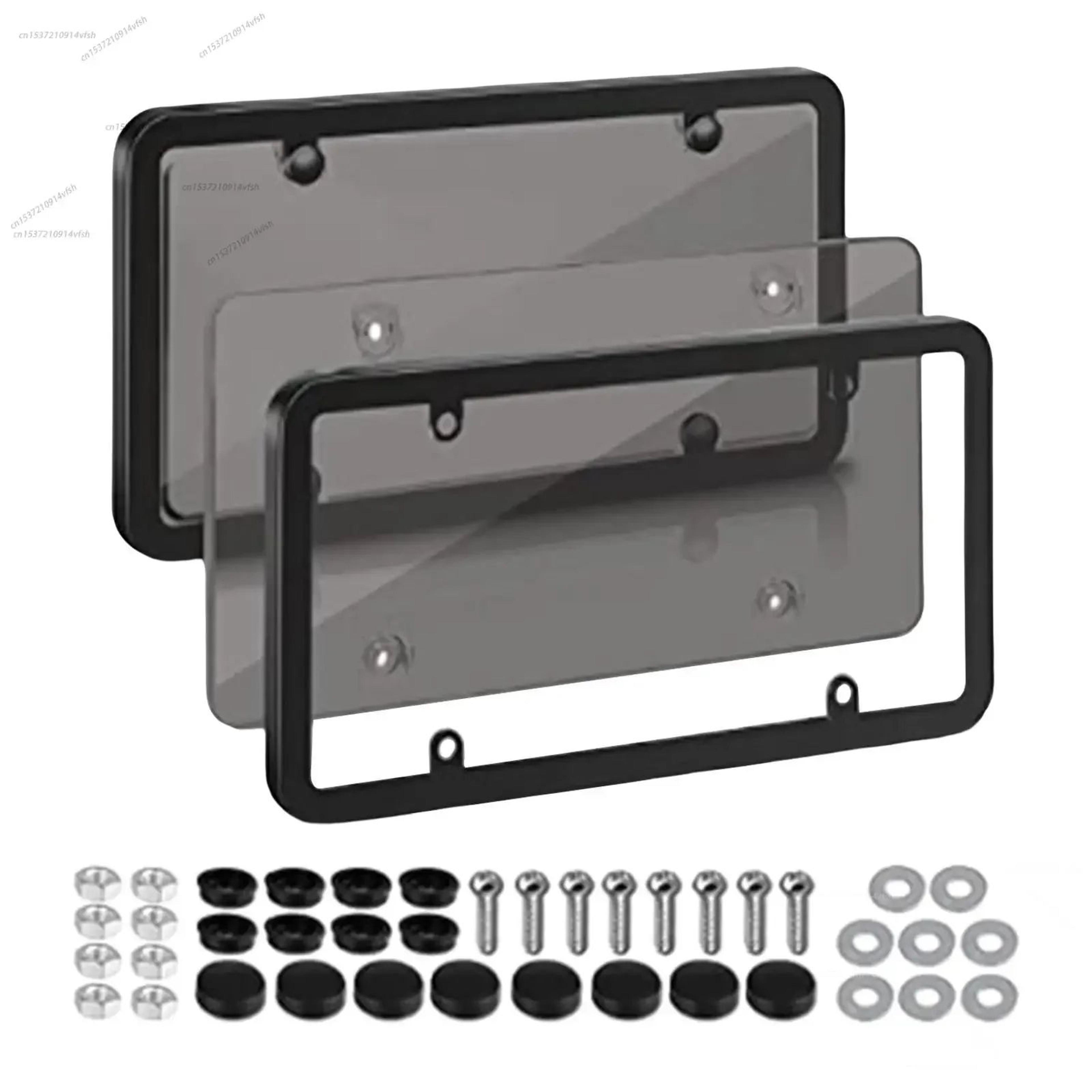 2 Pcs Tinted License Plate Covers For US And Canada Vehicles 2