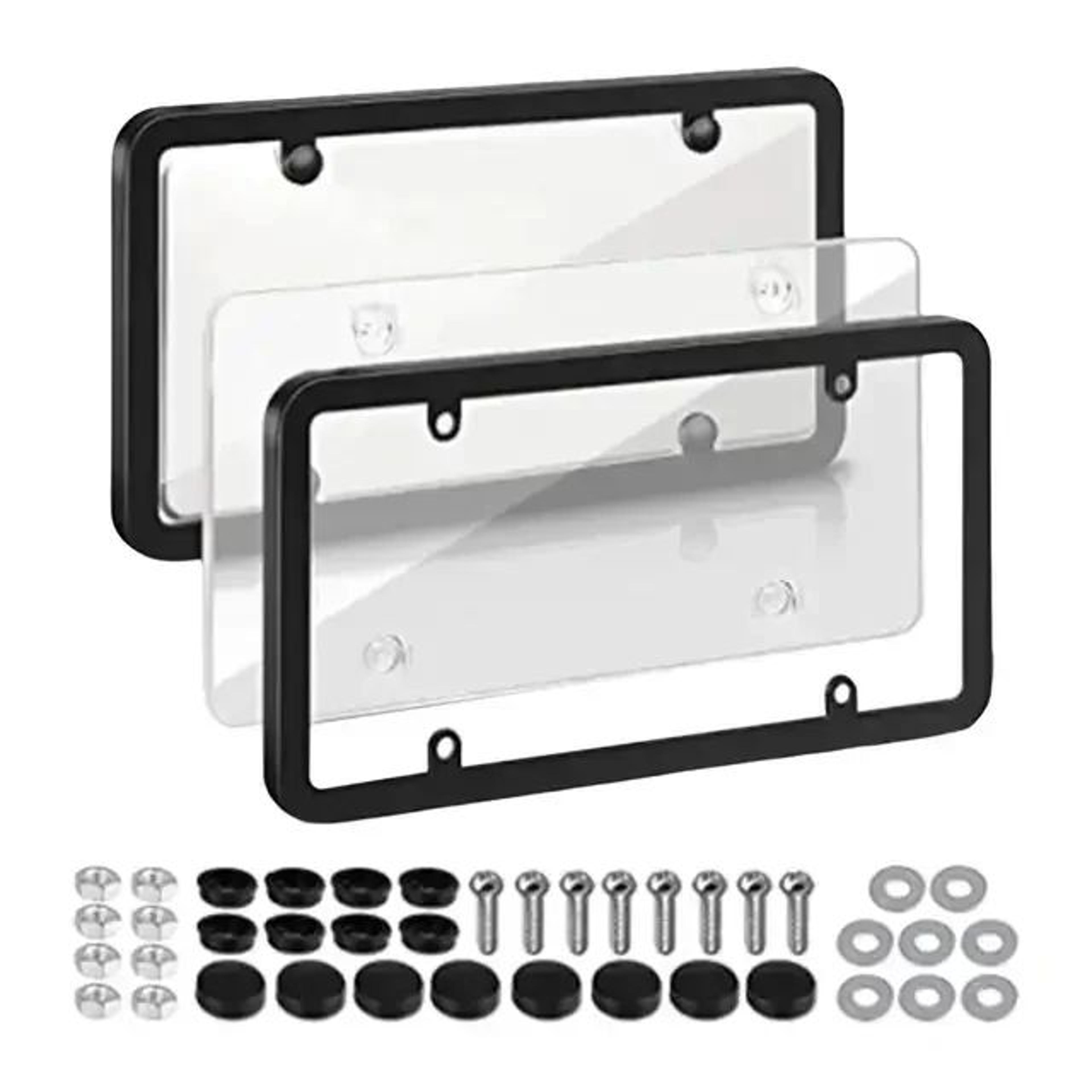 2 Pcs Tinted License Plate Covers For US And Canada Vehicles 6