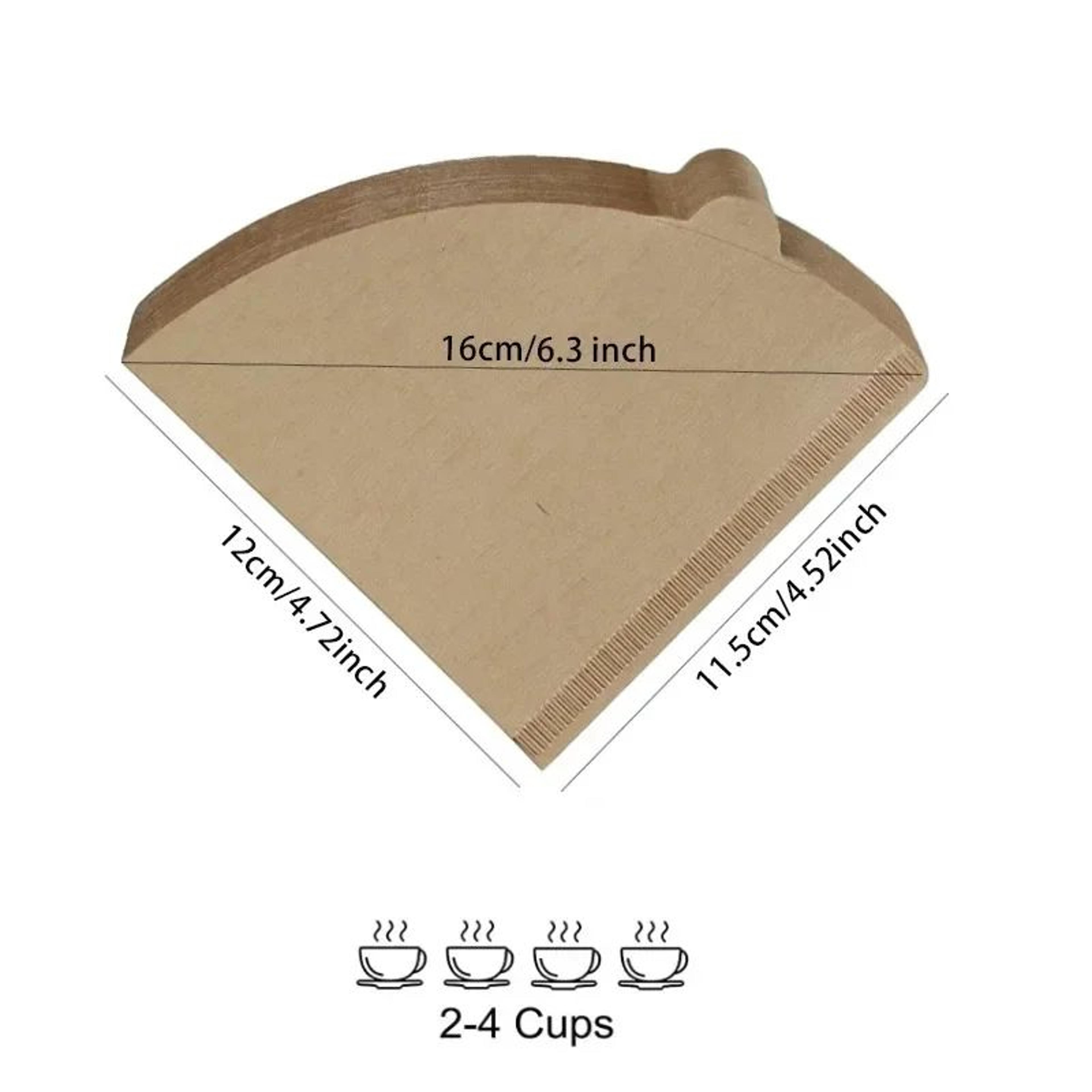 Natural Wood Pulp VShaped Pour Over Coffee Filters 10 To 100 PCS 2