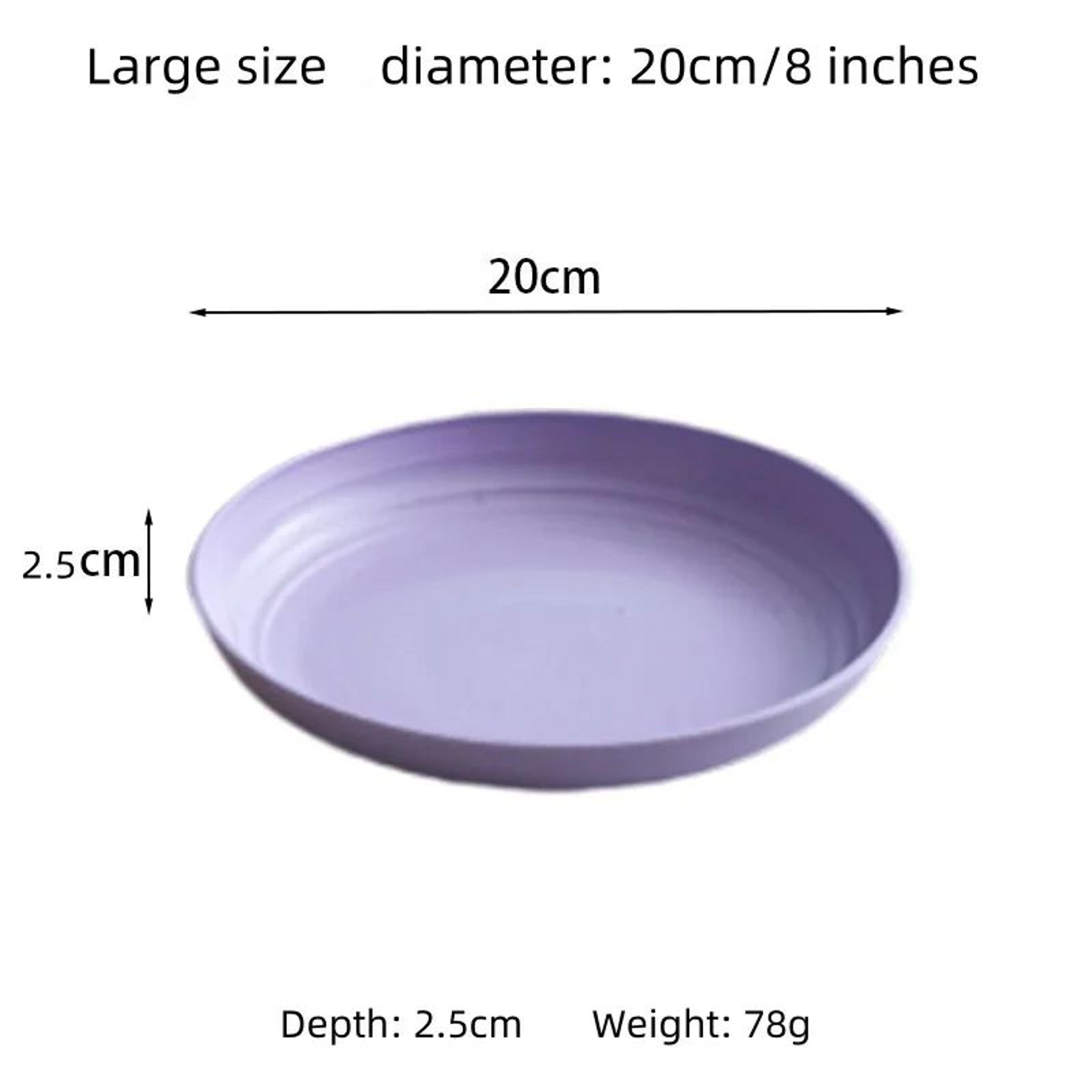 5 PCS Nordic Wheat Straw Plates For Fruits Snacks And Everyday Serving 5