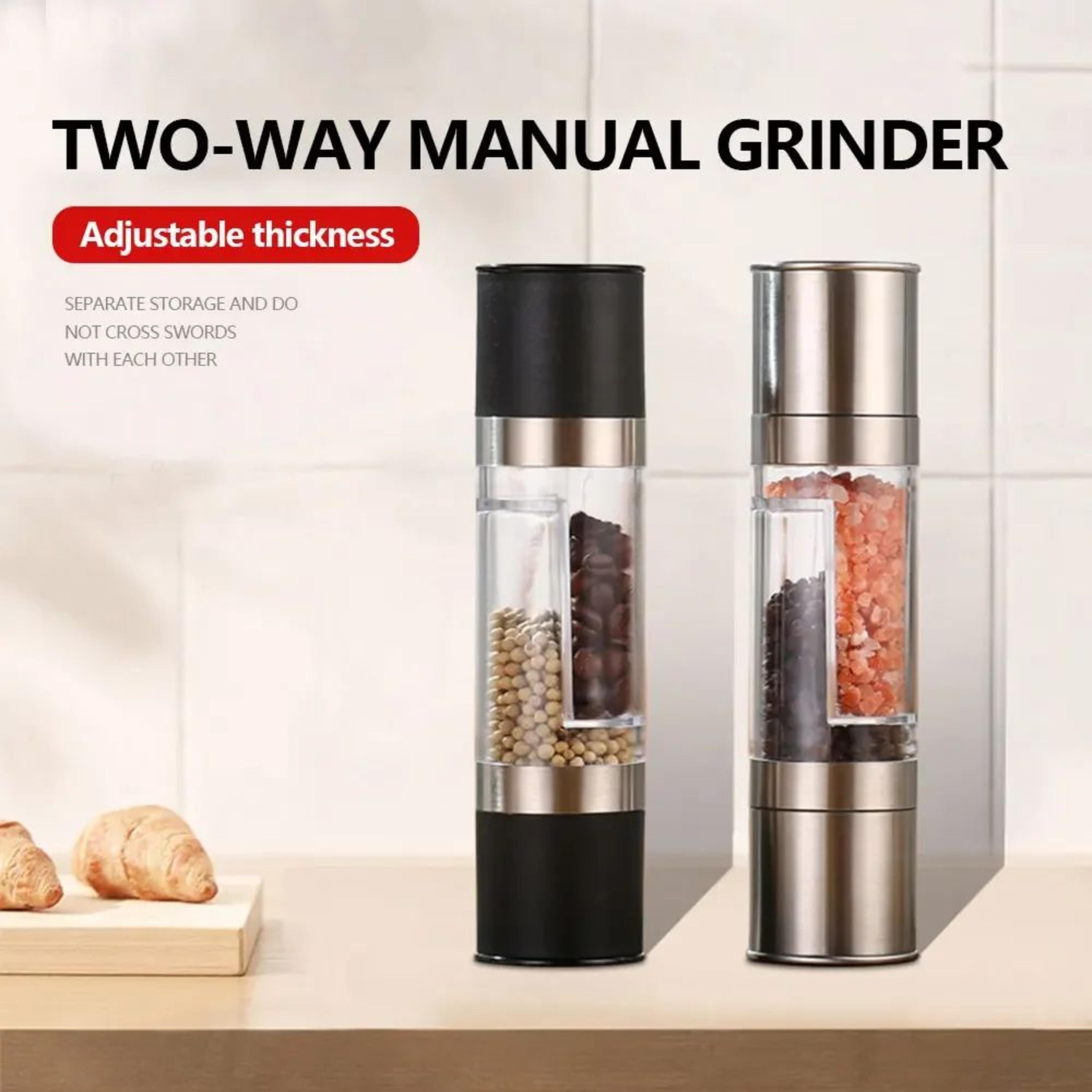 2 In 1 Stainless Steel Salt And Pepper Grinder With Adjustable Ceramic Mill 2