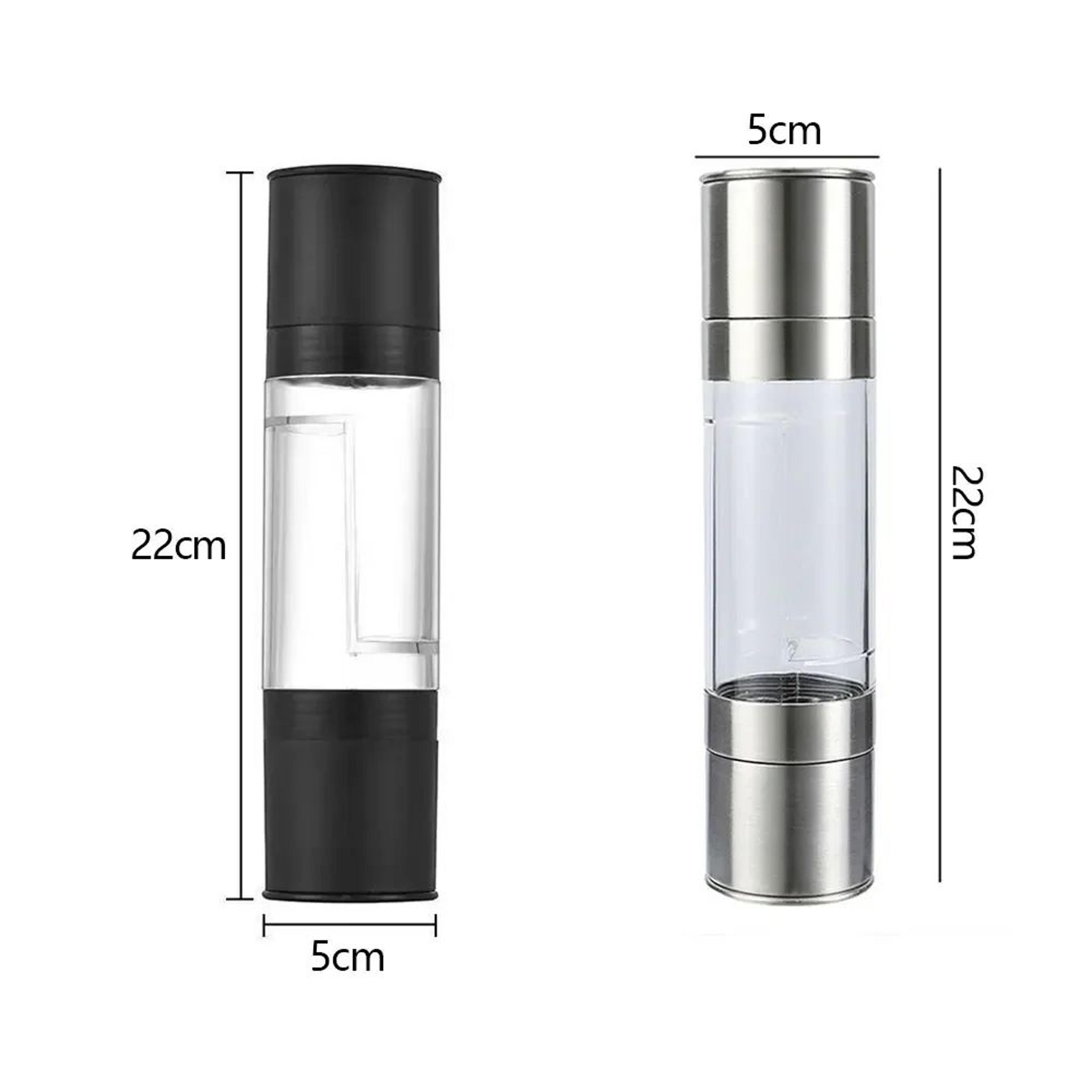 2 In 1 Stainless Steel Salt And Pepper Grinder With Adjustable Ceramic Mill 1