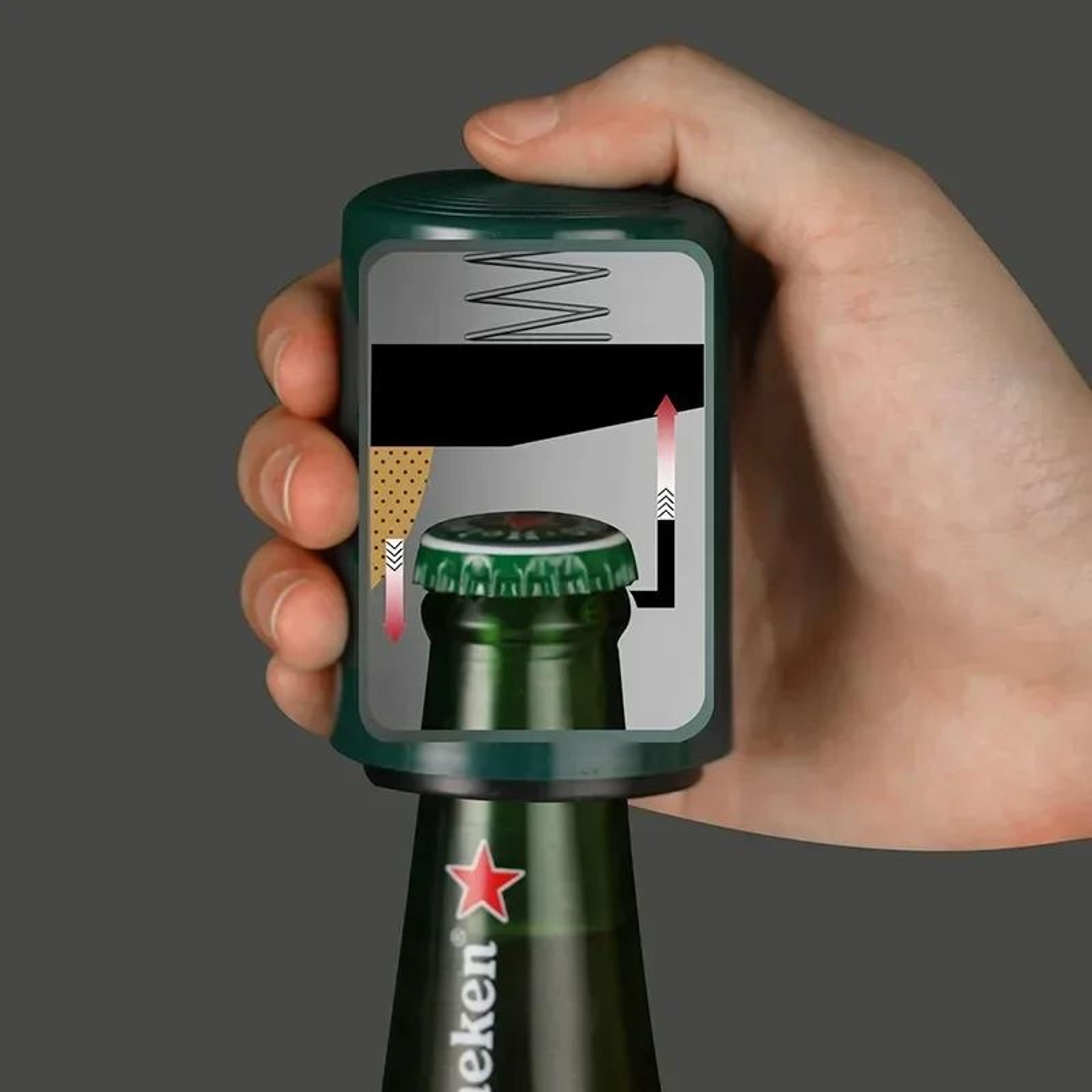 Magnetic Automatic Beer Bottle Opener With Easy Push Design 2