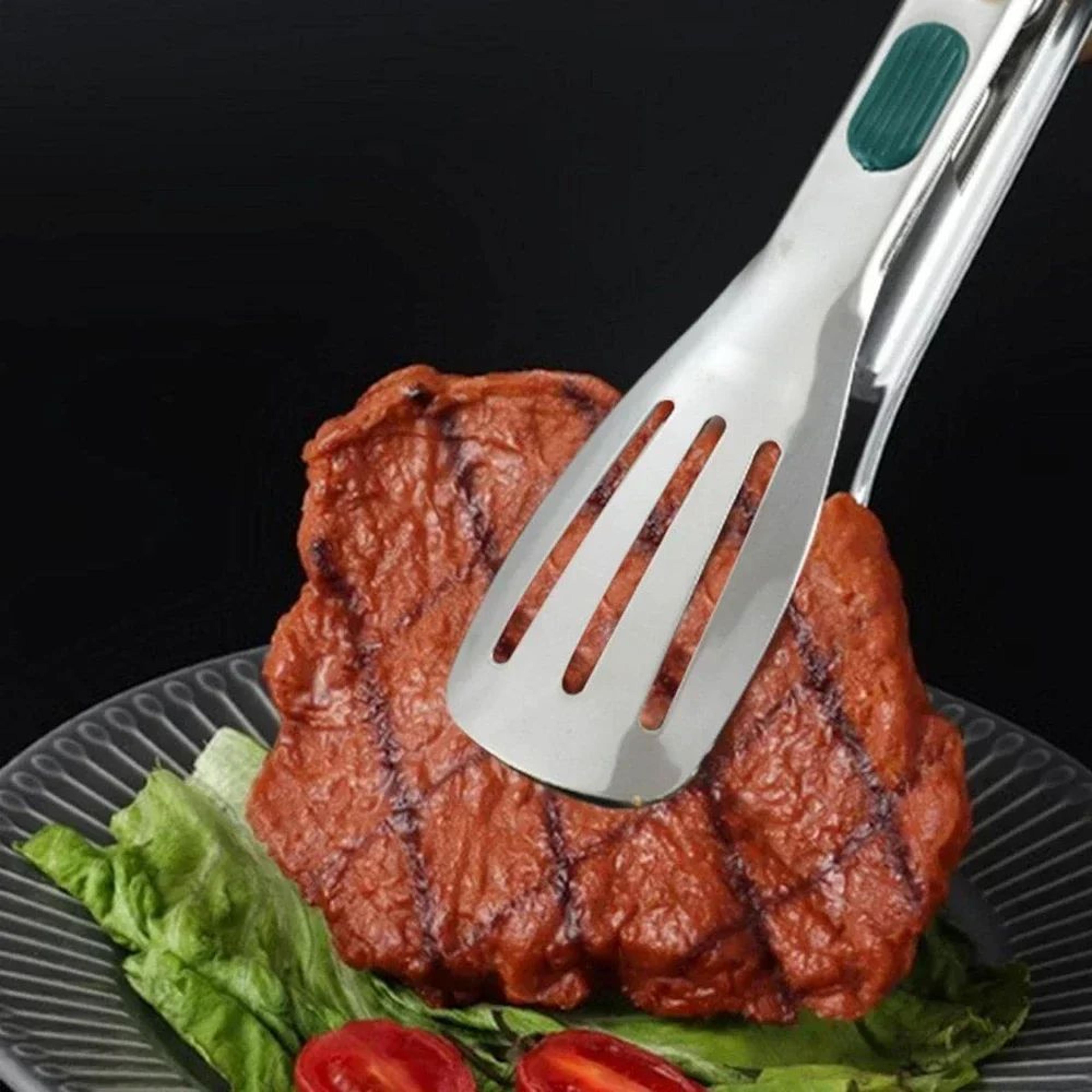 Stainless Steel NonSlip Kitchen Tongs For BBQ Grilling And Serving 3
