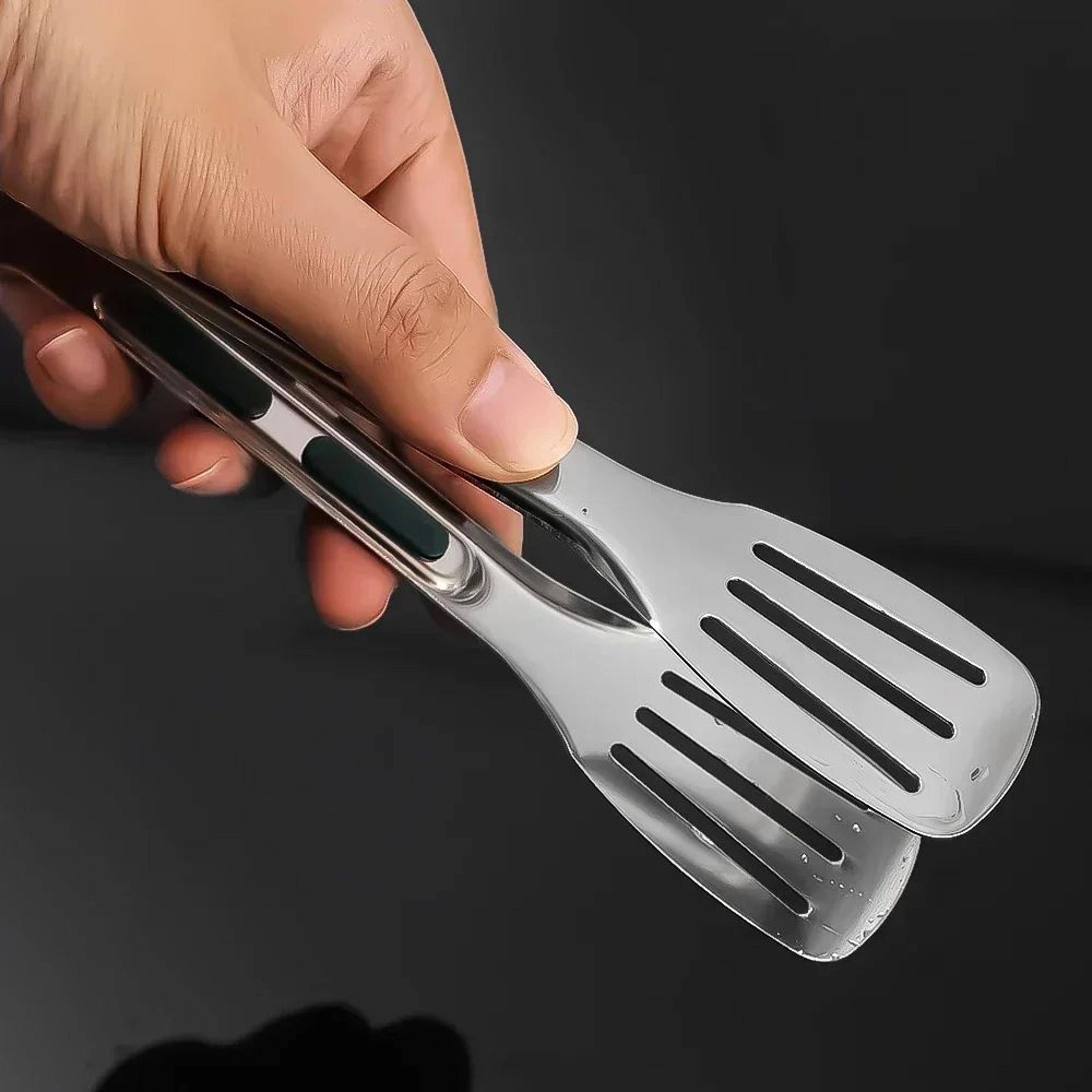 Stainless Steel NonSlip Kitchen Tongs For BBQ Grilling And Serving 4
