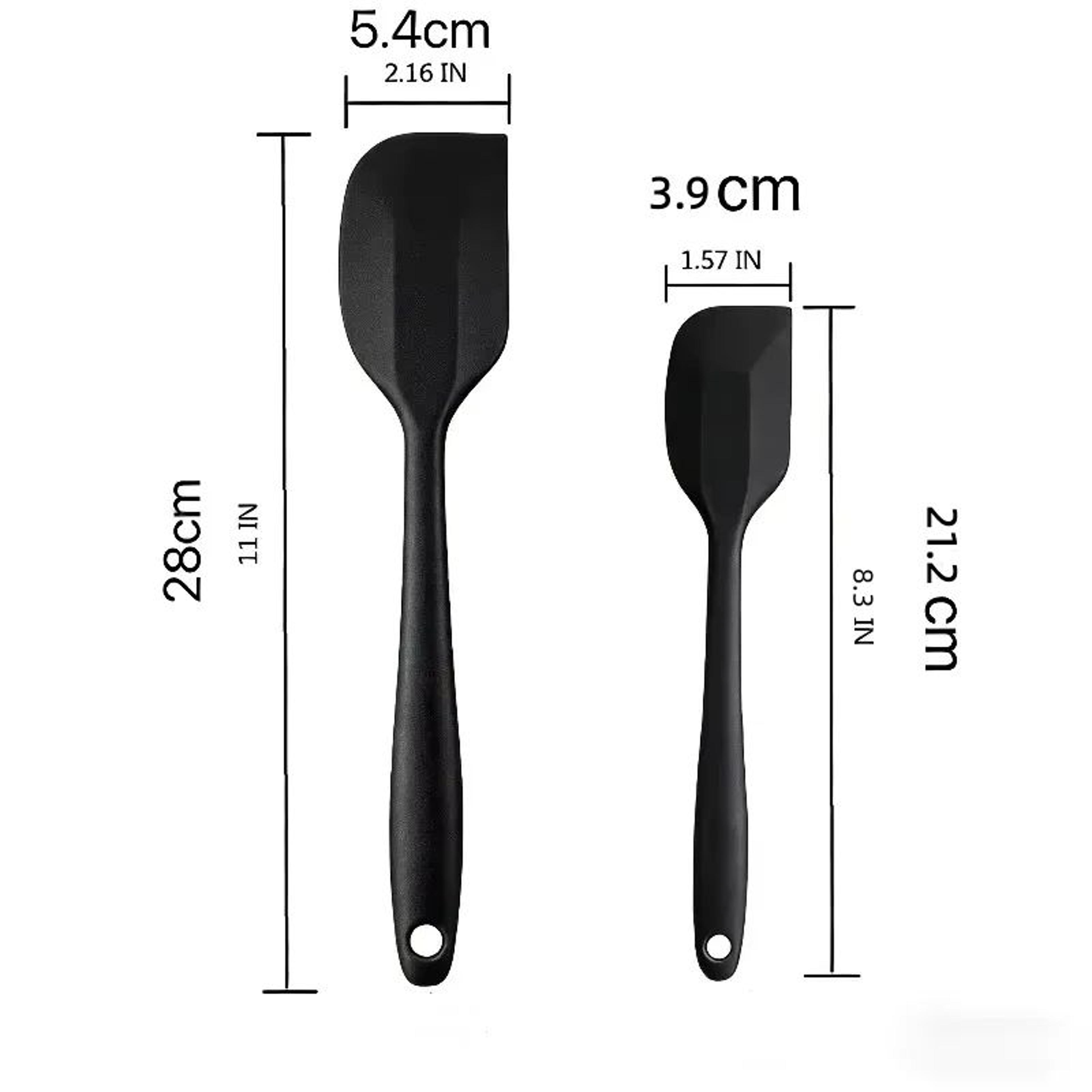 1pc Heat Resistant Silicone Baking Scraper For Cake Smoothing And Mixing 2