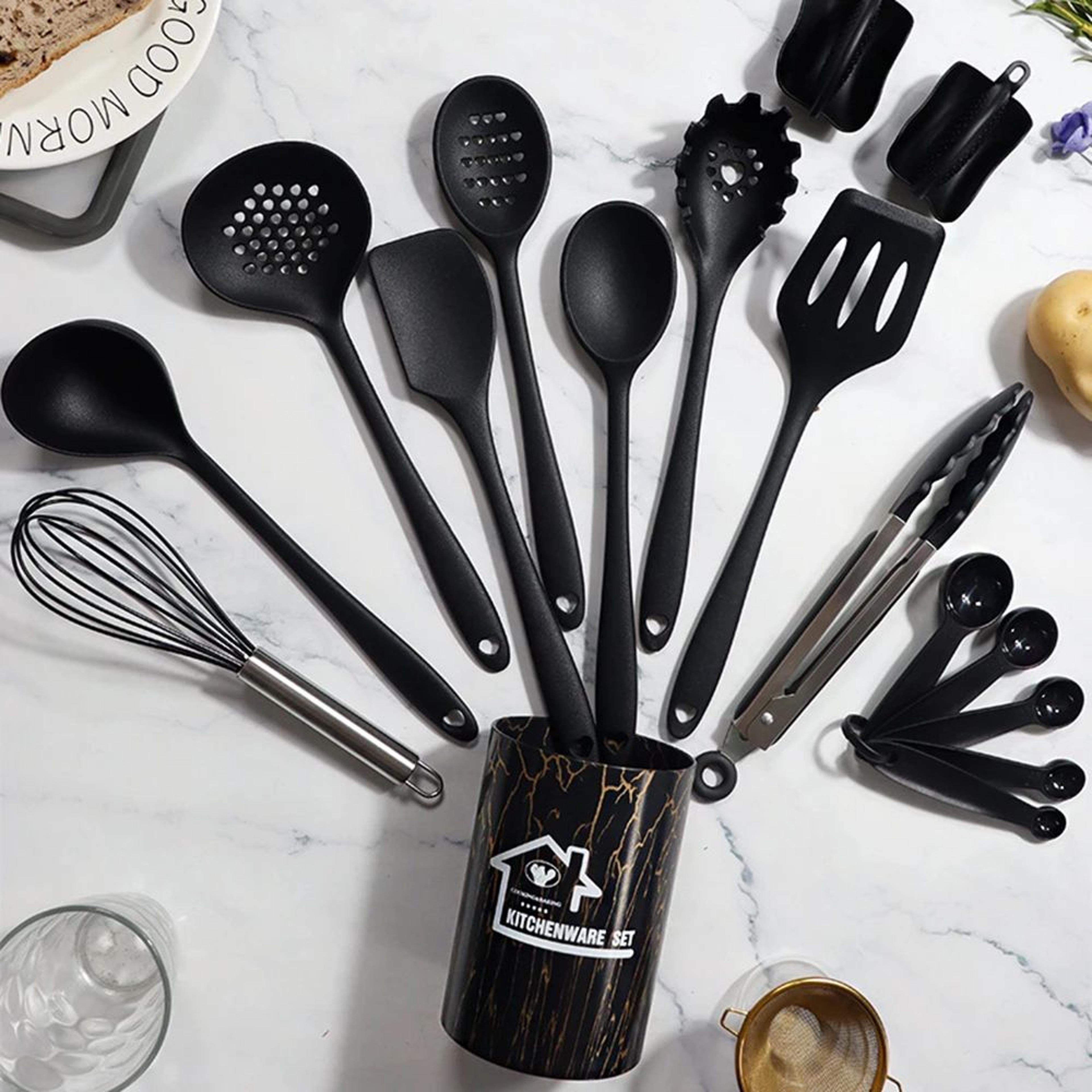 18 Piece Heat Resistant Nonstick Silicone Kitchen Utensil Set 5