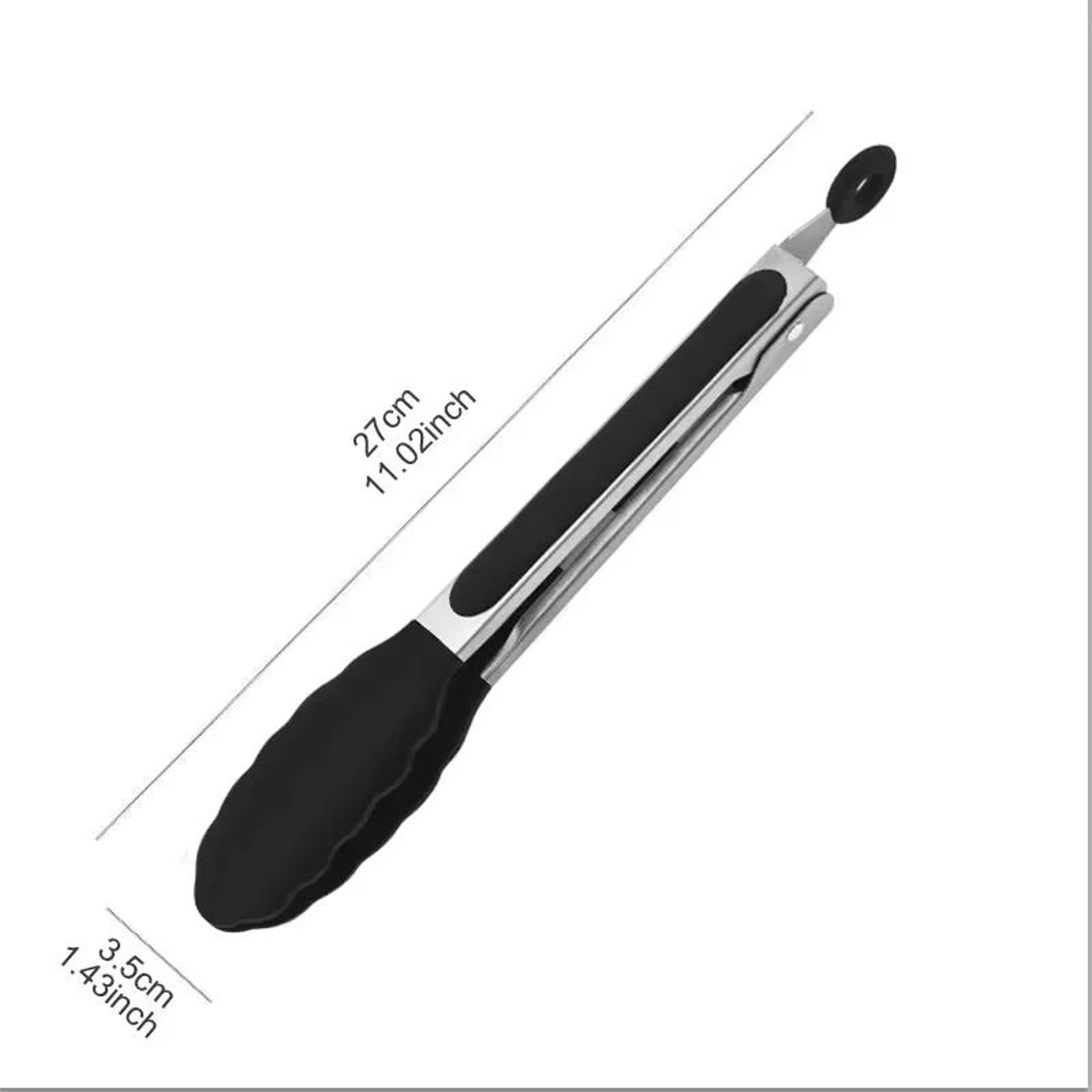 9 Inch Stainless Steel Silicone Tipped Kitchen Tongs For Nonstick Cooking And BBQ 13