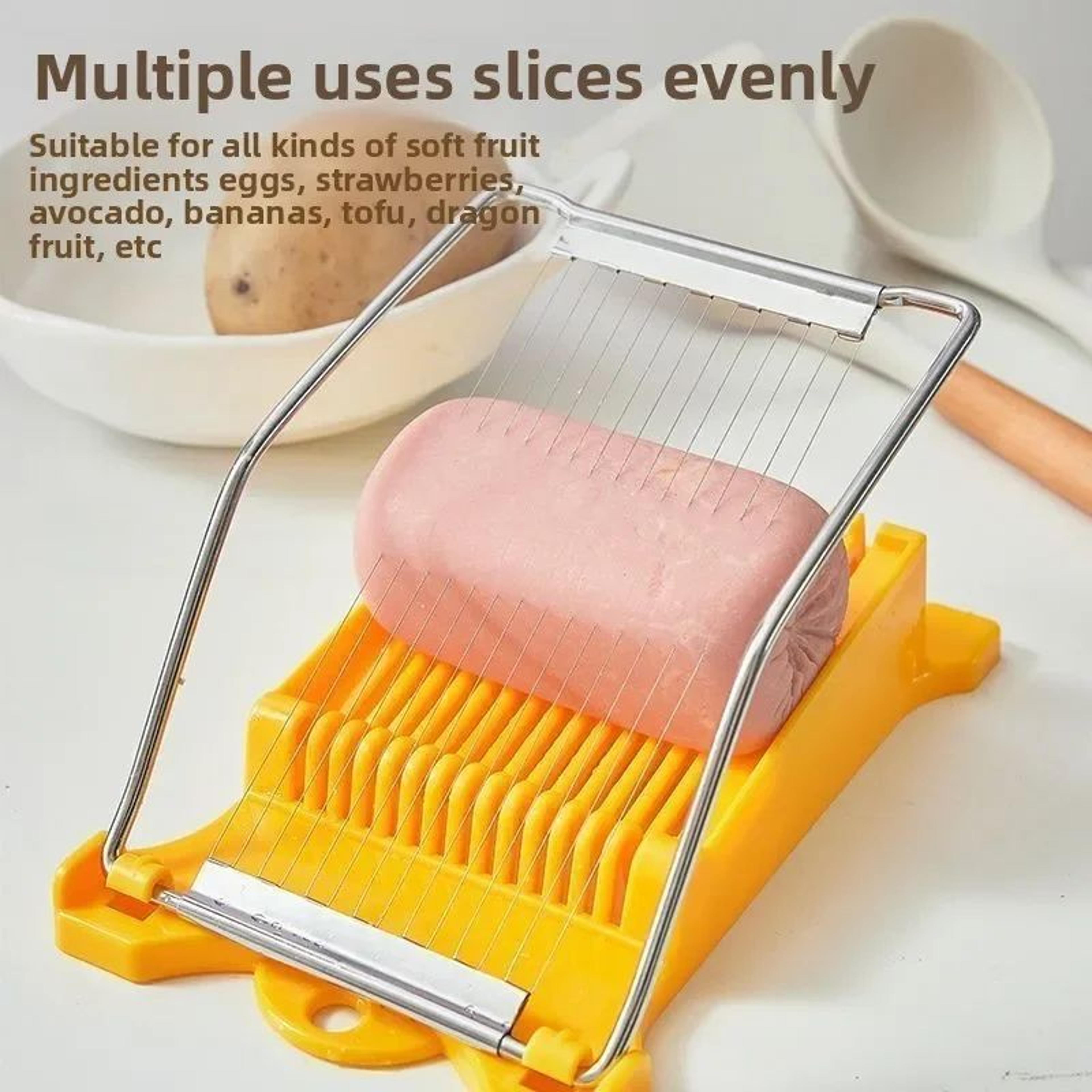 multifunctional stainless steel egg slicer and ham strip cutter