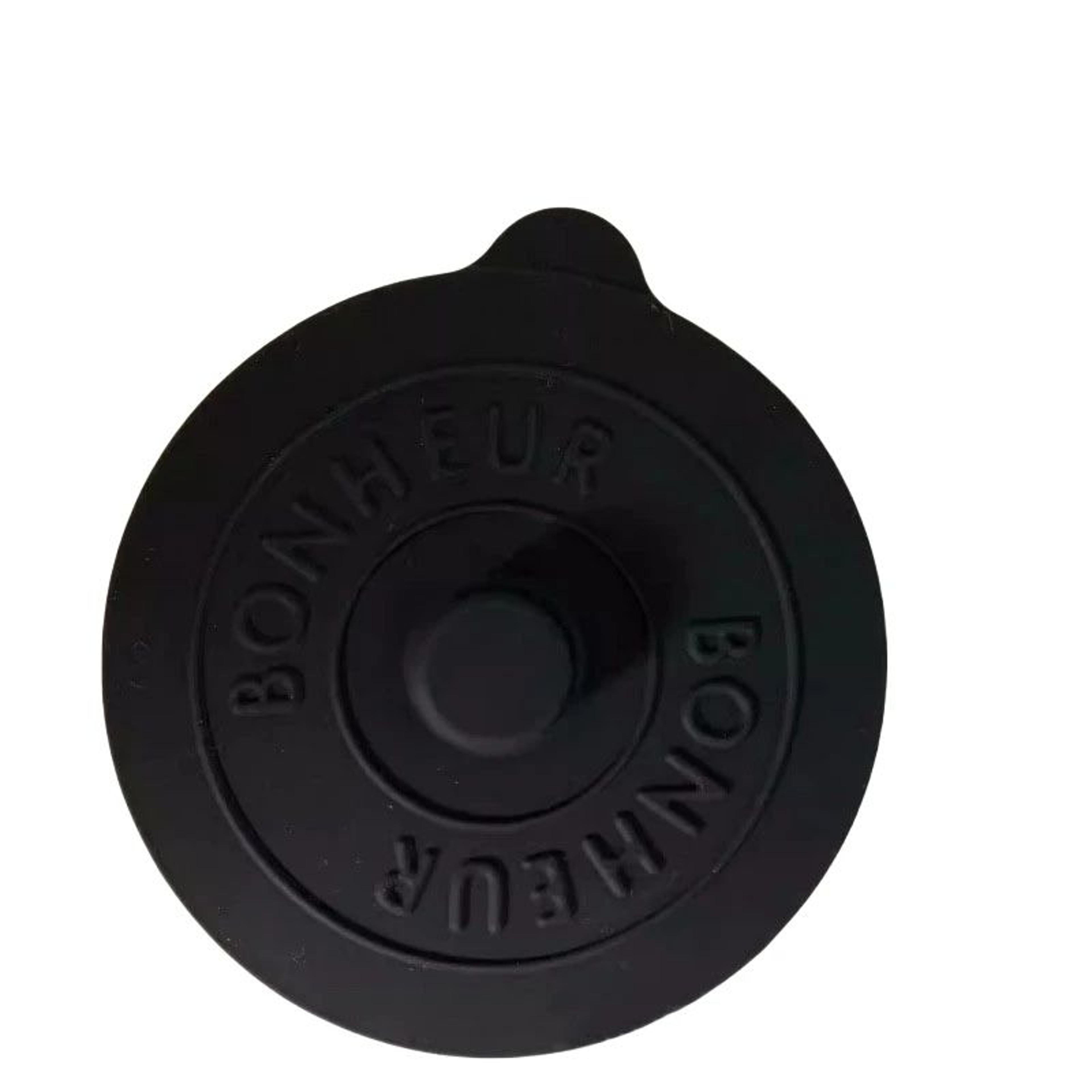 Solid Color Silicone Cup Lid With Embossed Letter Design 7
