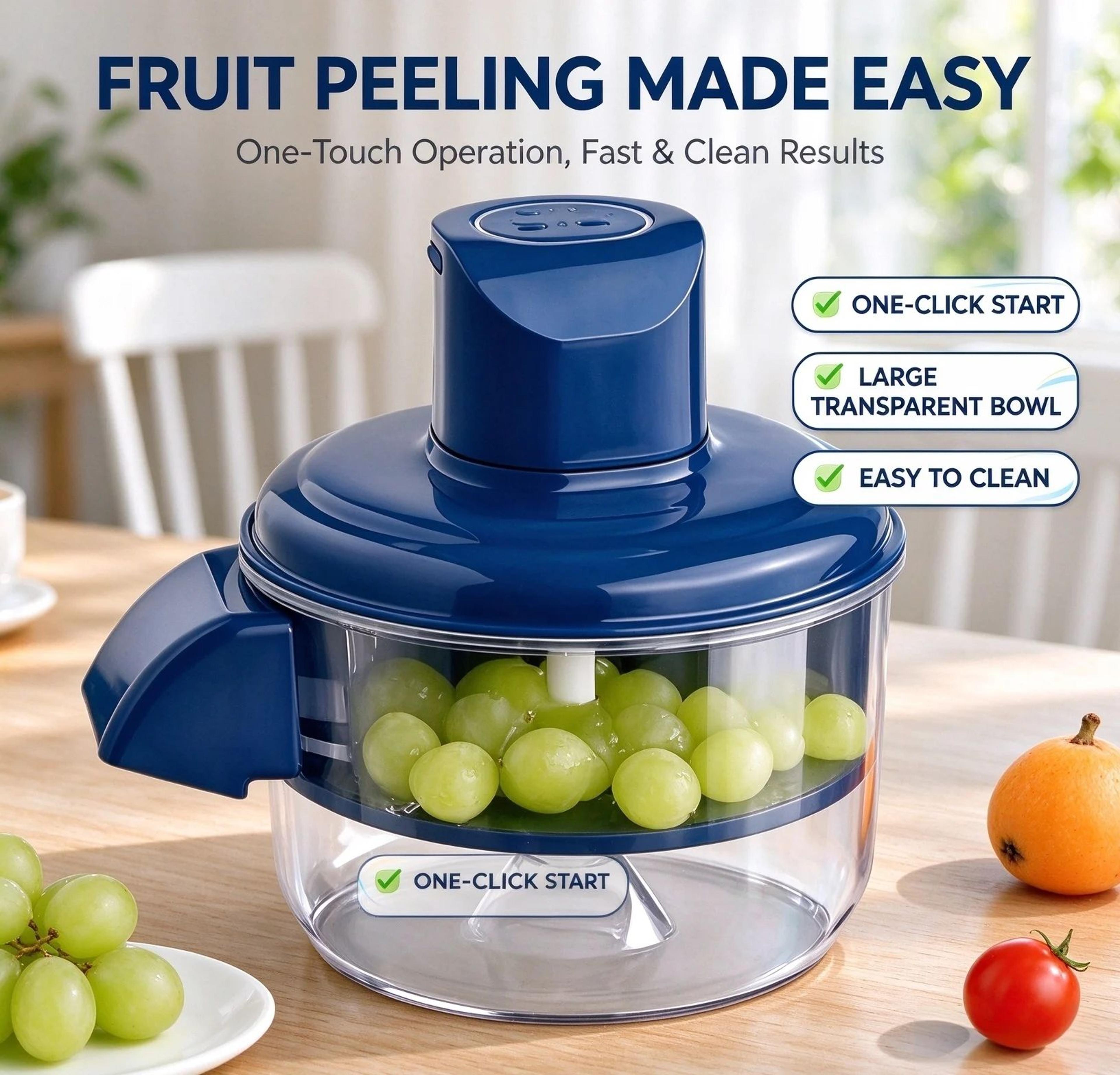 automatic electric grape peeler hands free fruit skin remover