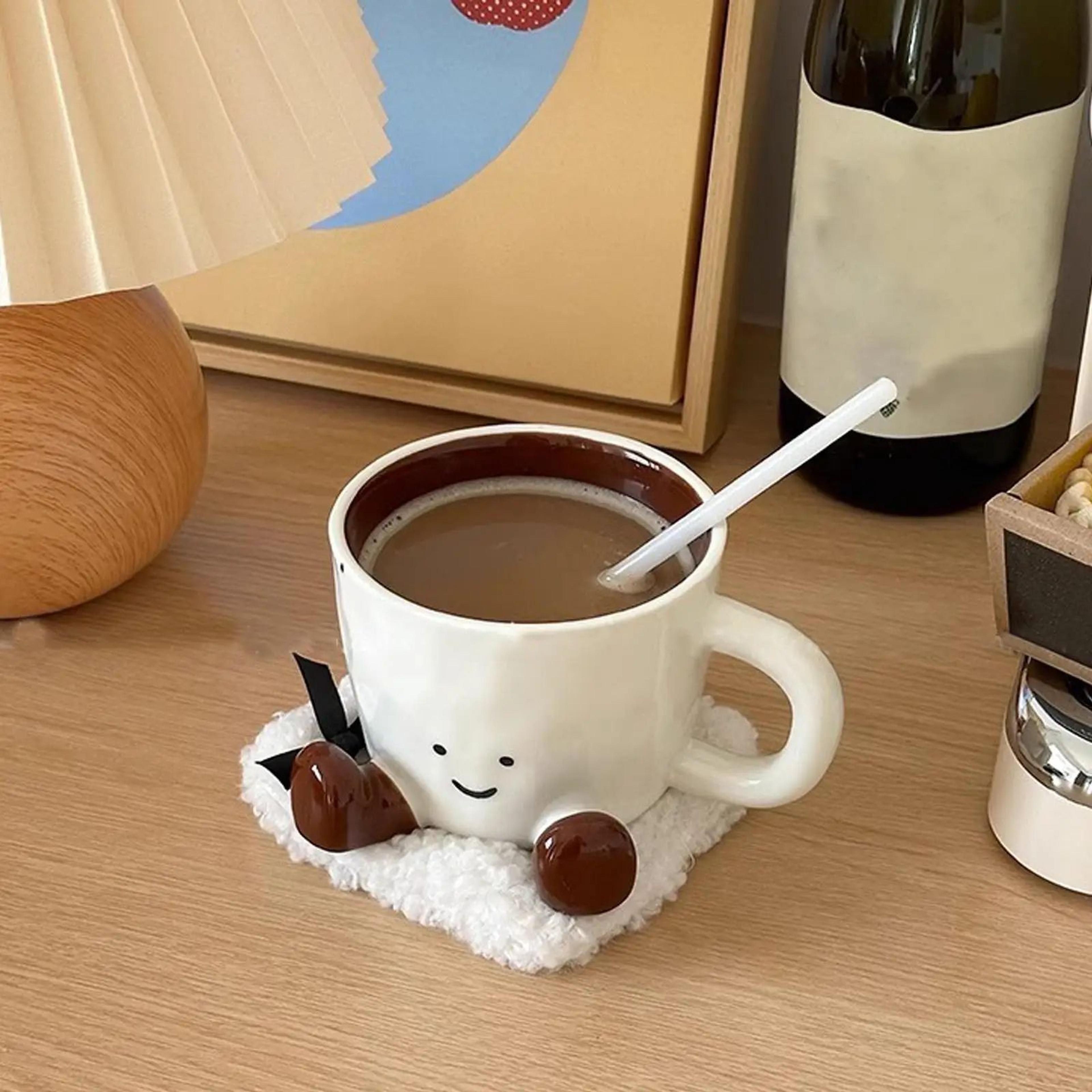 Cute Ceramic Coffee Mug With Feet Decorative Novelty Cup 3