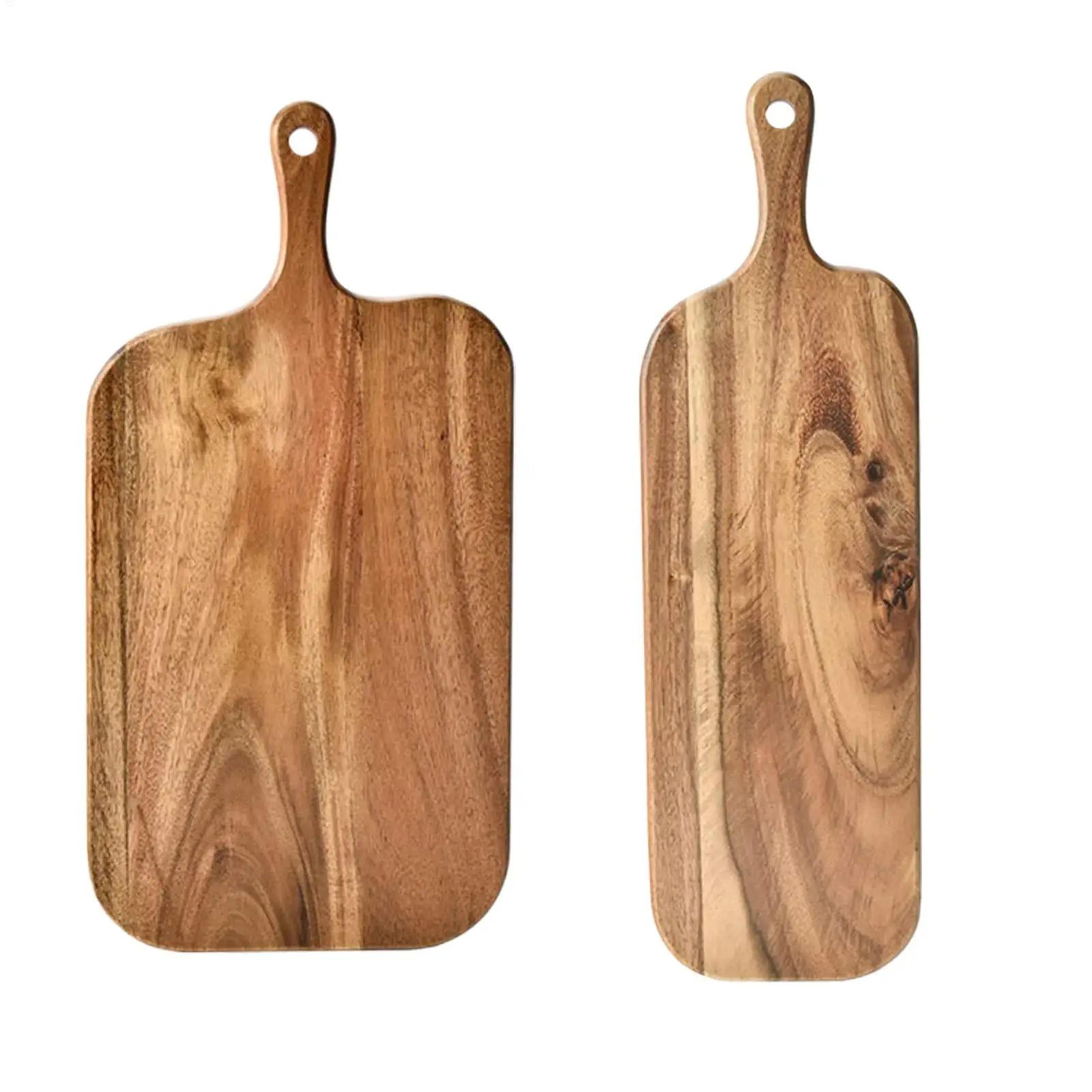 Double Sided Wooden Cutting Board With Handle For Kitchen And Charcuterie Serving 1