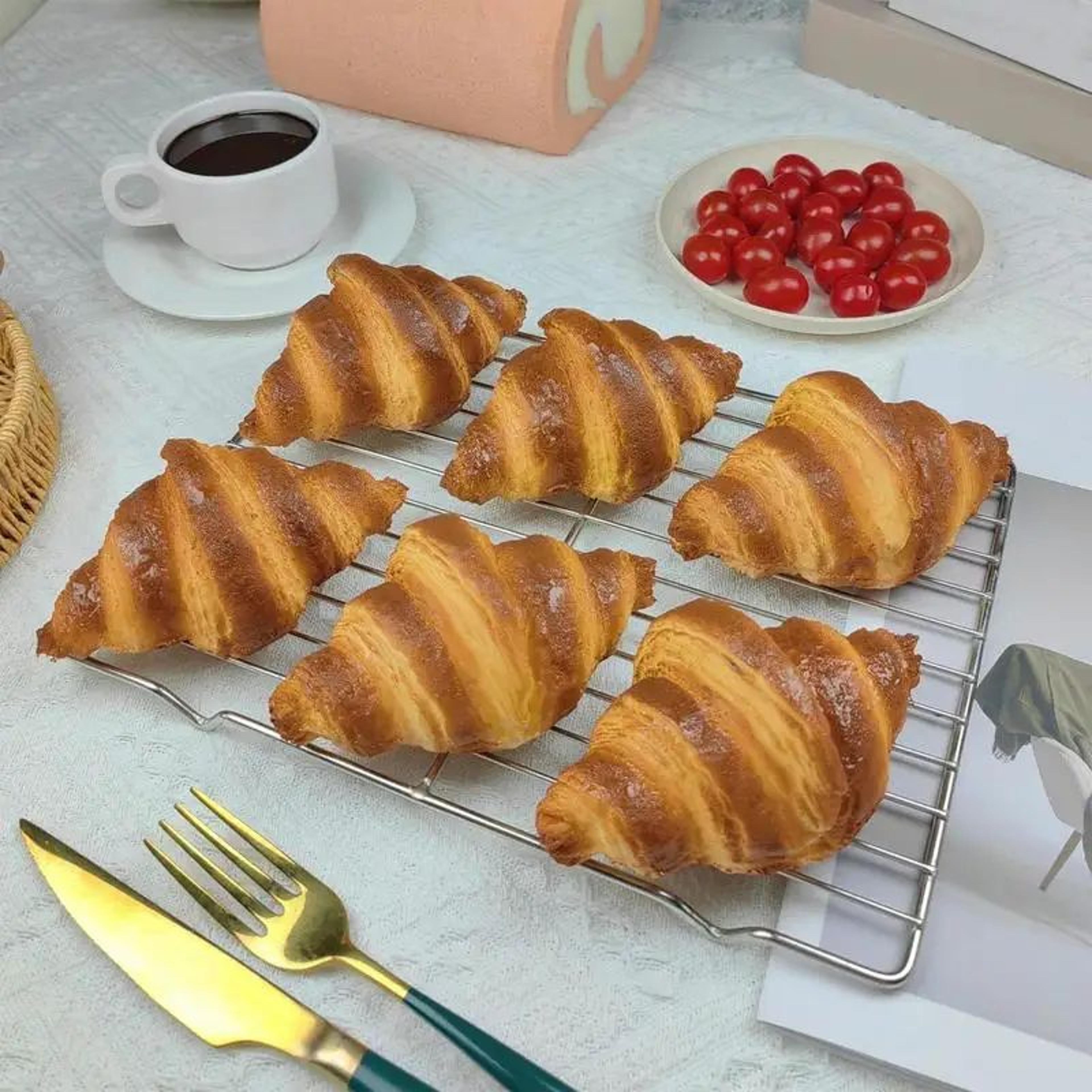 Realistic Artificial Croissant Bread Display Decor 2