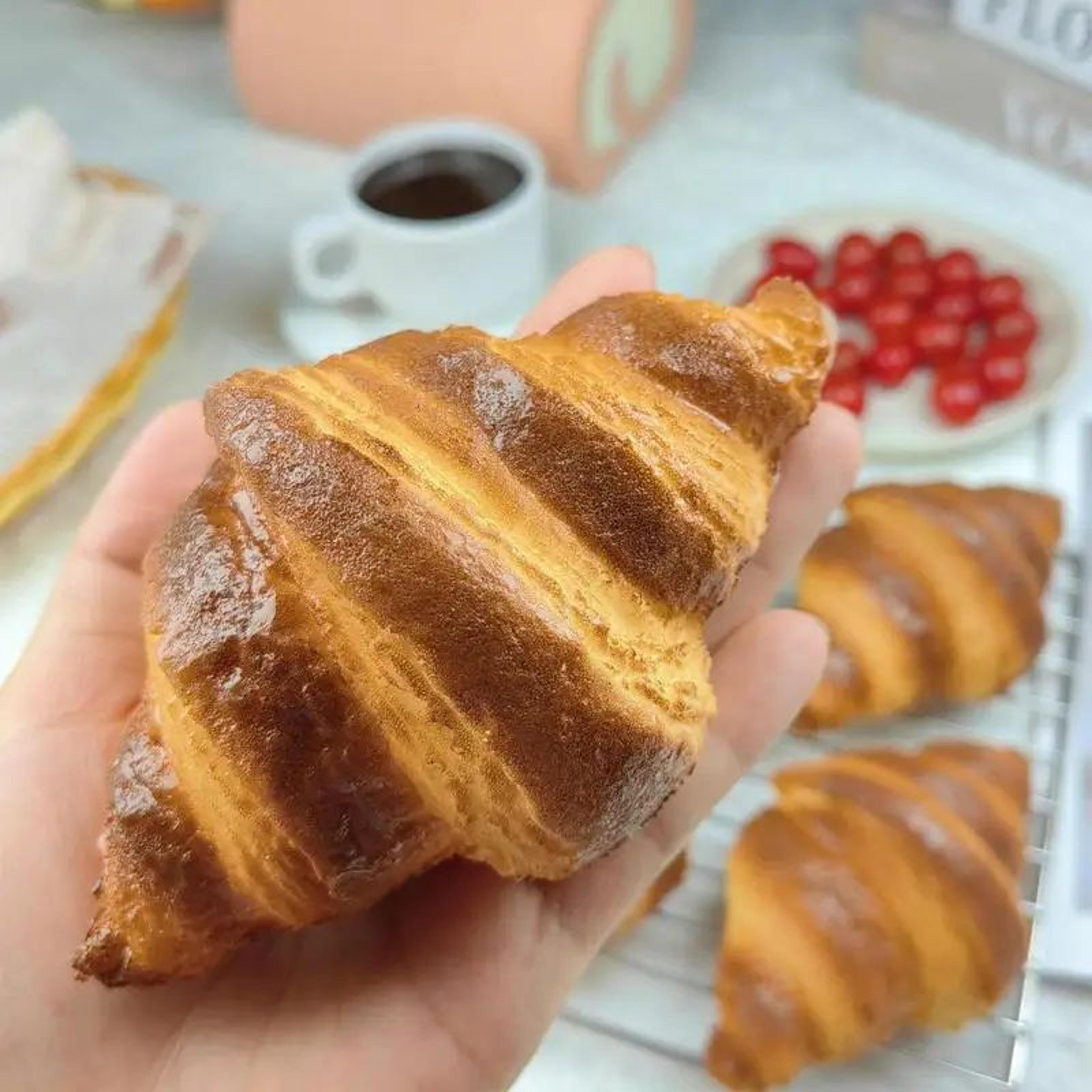 realistic artificial croissant bread display decor