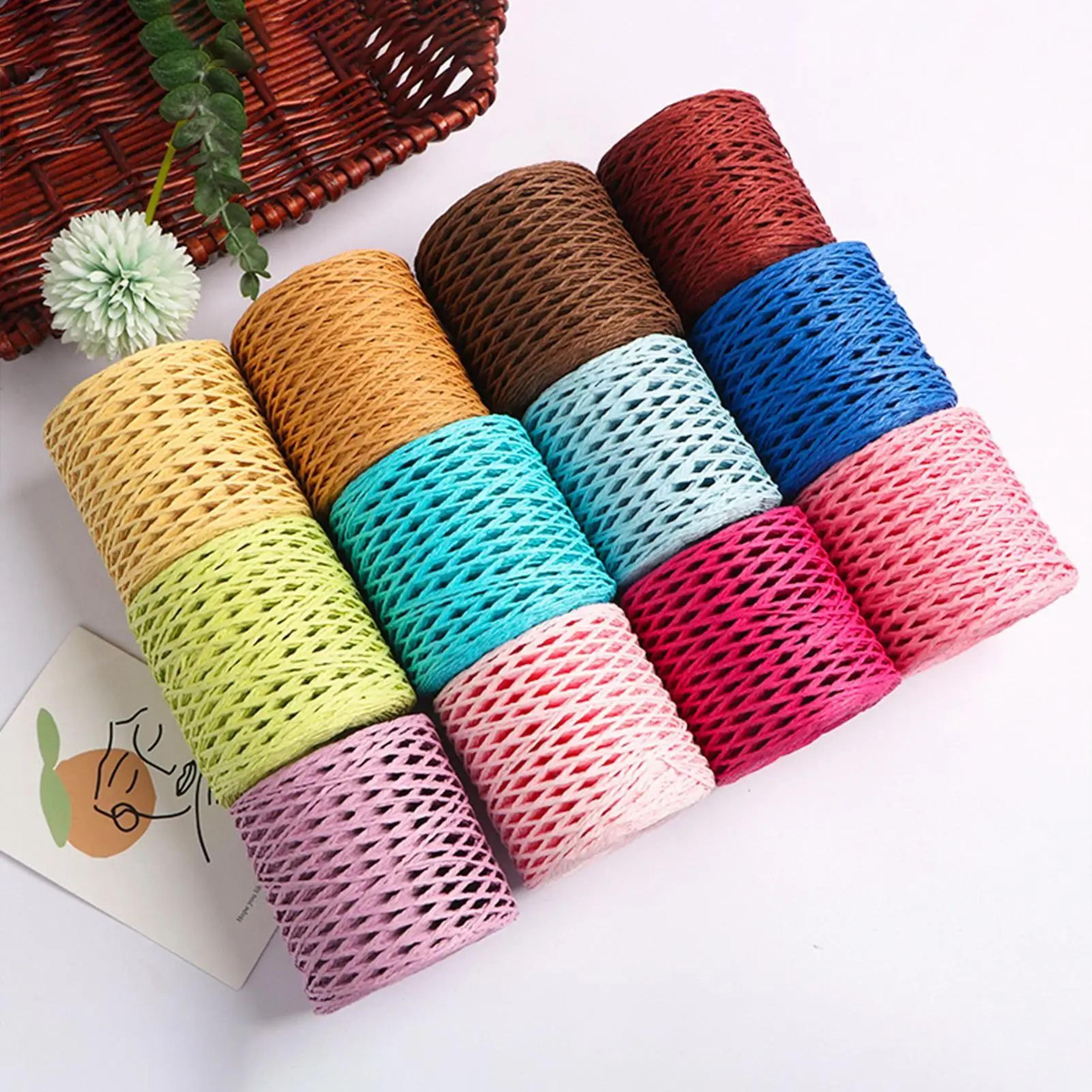 150m Natural Raffia Straw Yarn For Crochet Hats And Beach Bags 1
