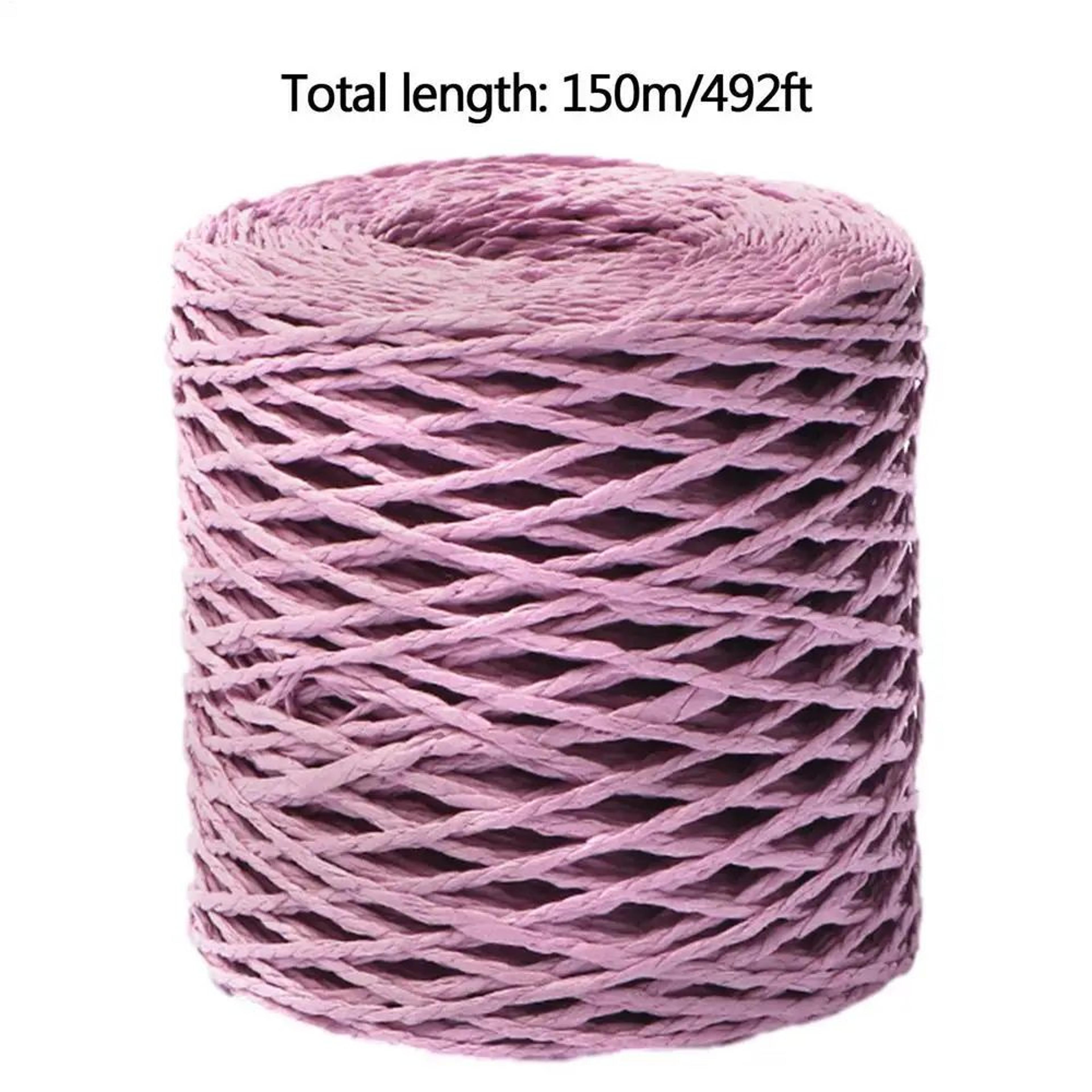 150m Natural Raffia Straw Yarn For Crochet Hats And Beach Bags 9