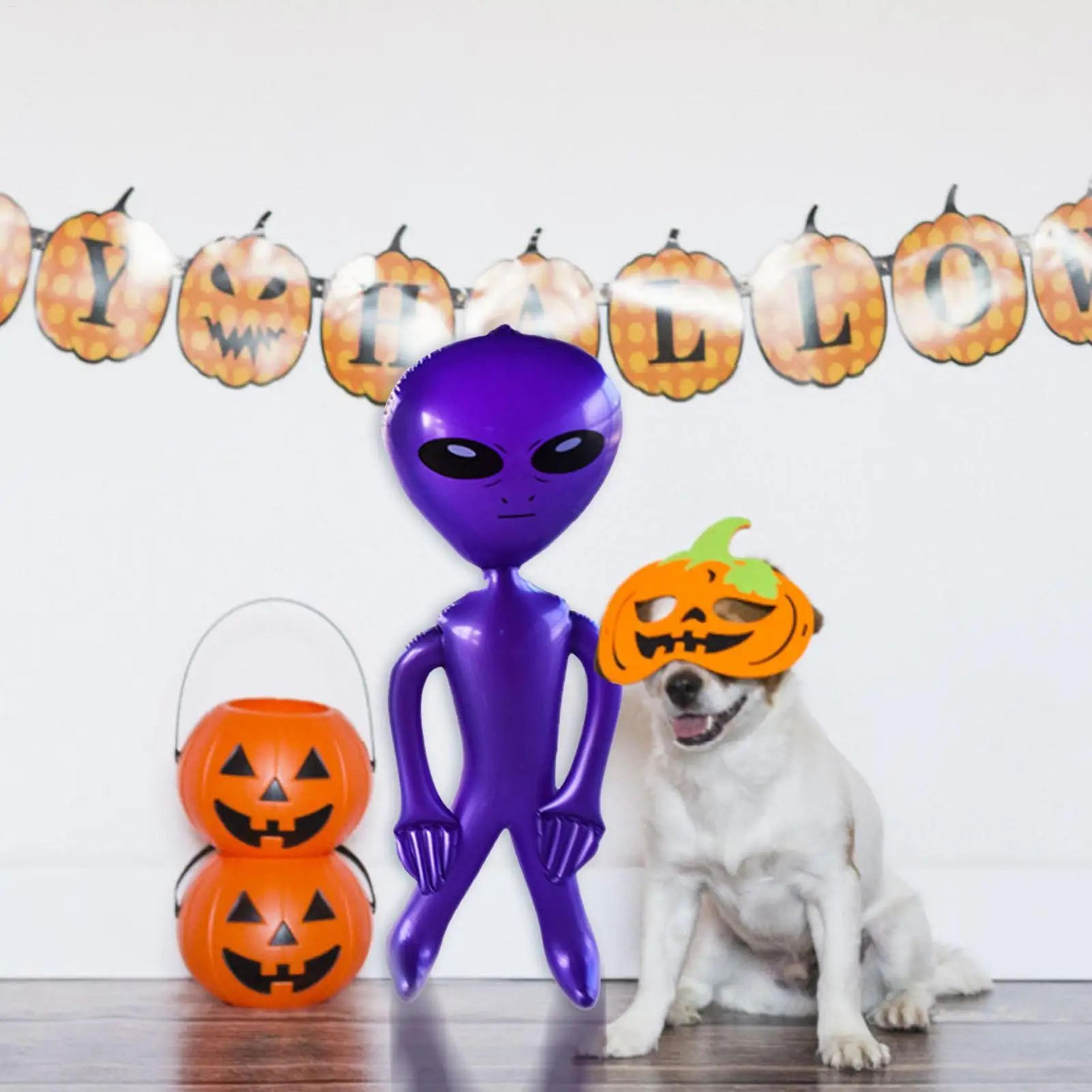 35 Inch Jumbo Inflatable Green Alien Halloween Decoration And Party Photo Prop 3