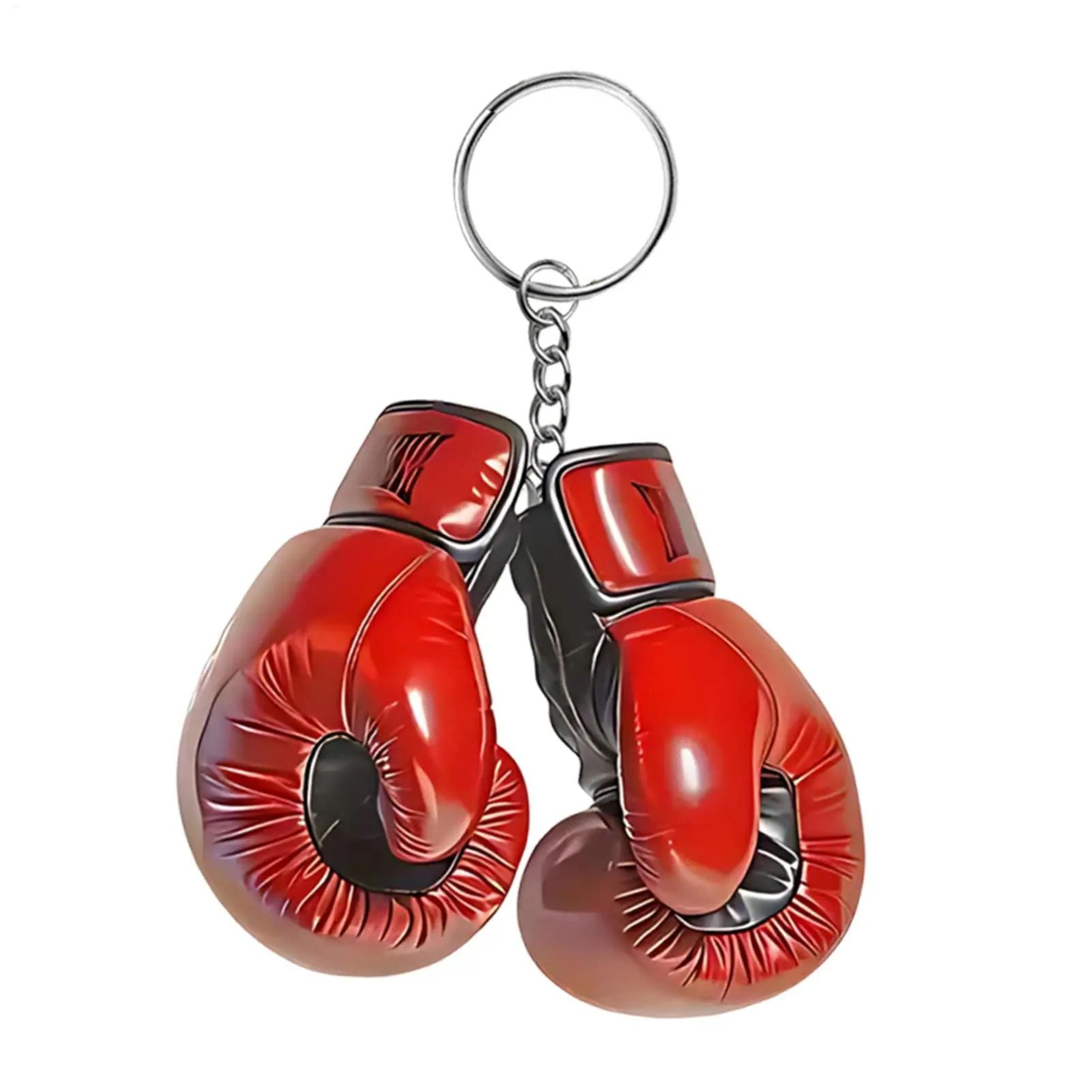2d acrylic boxing gloves keychain sports bag charm