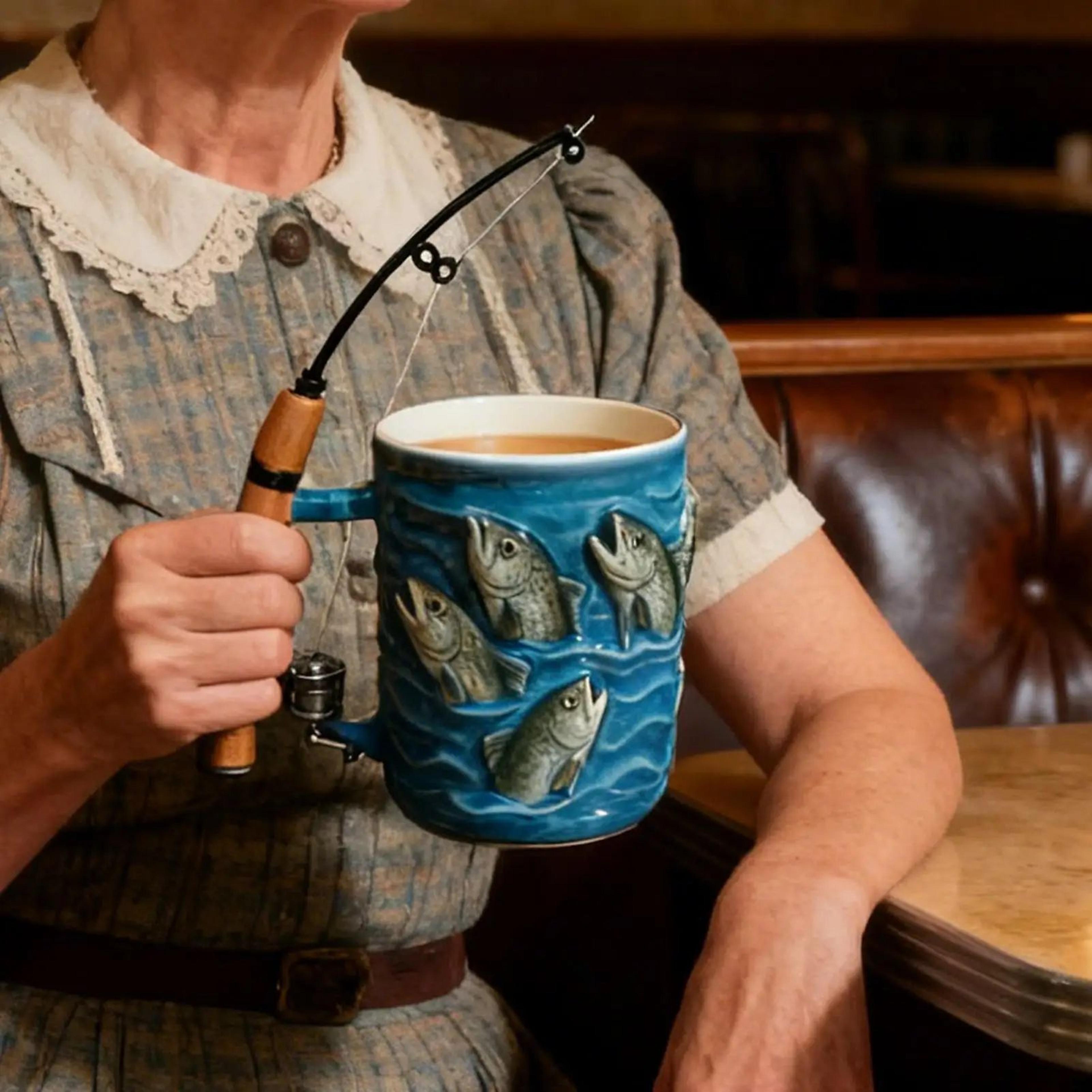 Fishing Theme Resin Coffee Mug For Hot And Cold Drinks 4