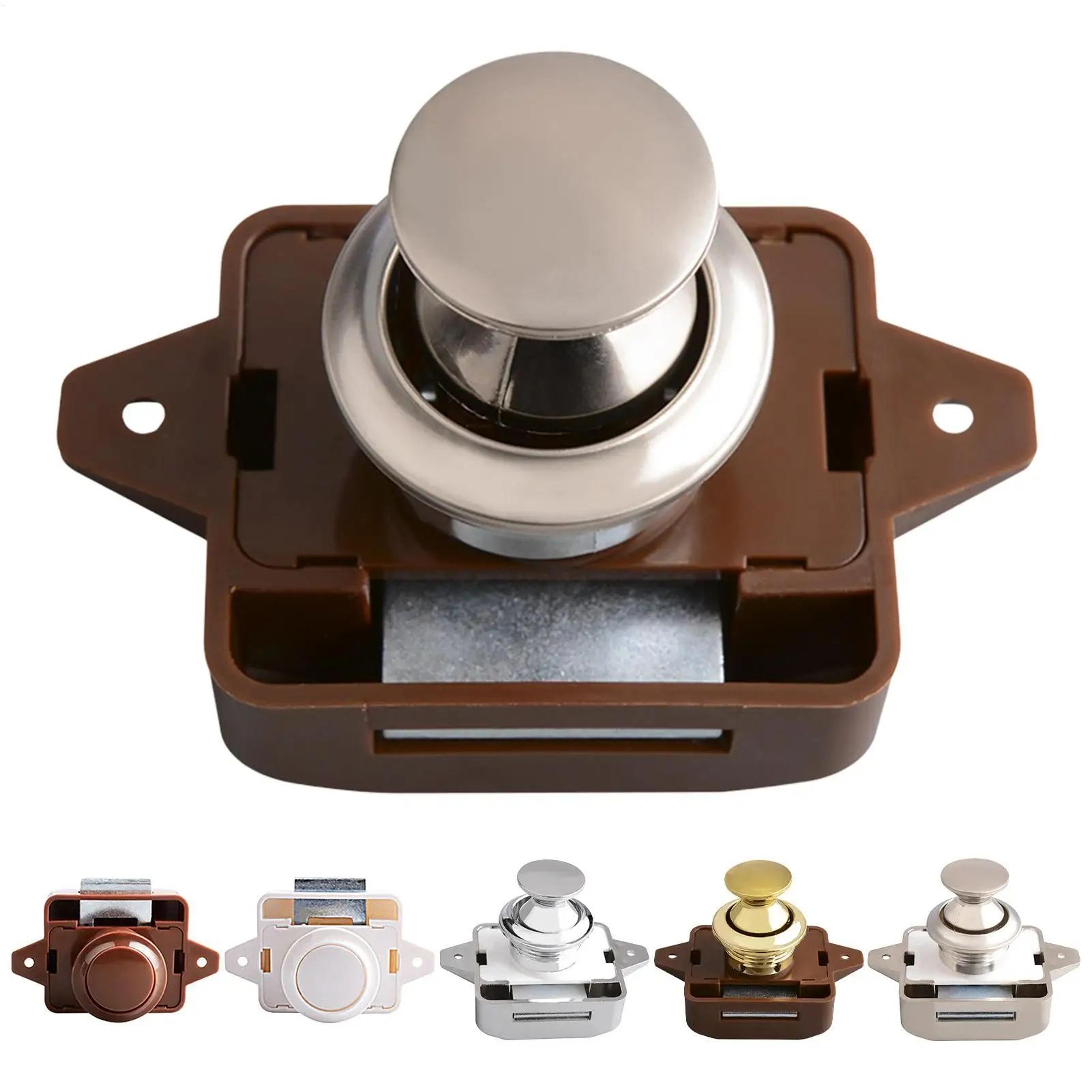 RV Cabinet Push Button Lock Keyless Drawer And Door Latch 2