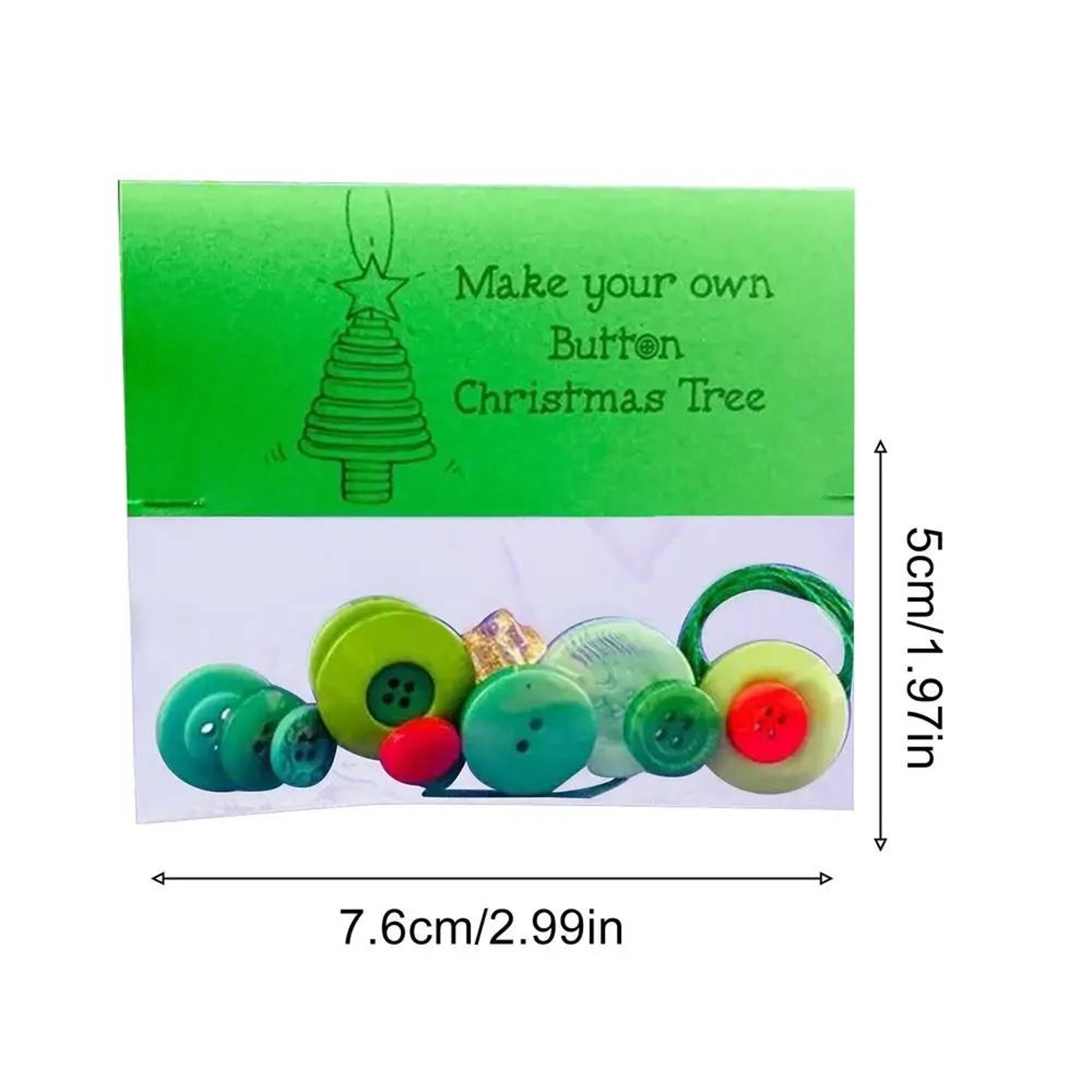 Santa And Snowman Button Christmas Ornament Craft Kit 10