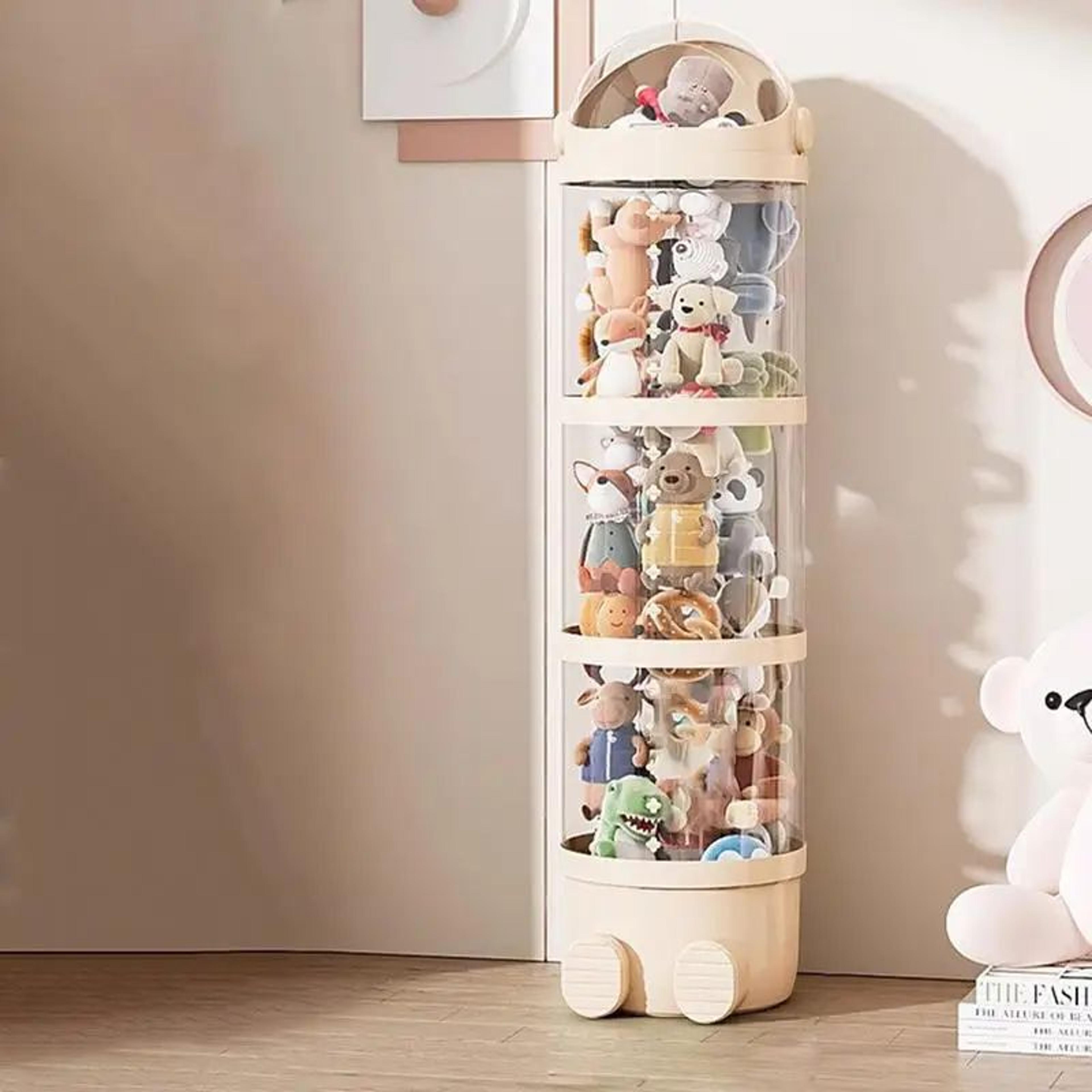 Vertical Clear Stuffed Animal Storage Tube Organizer 4