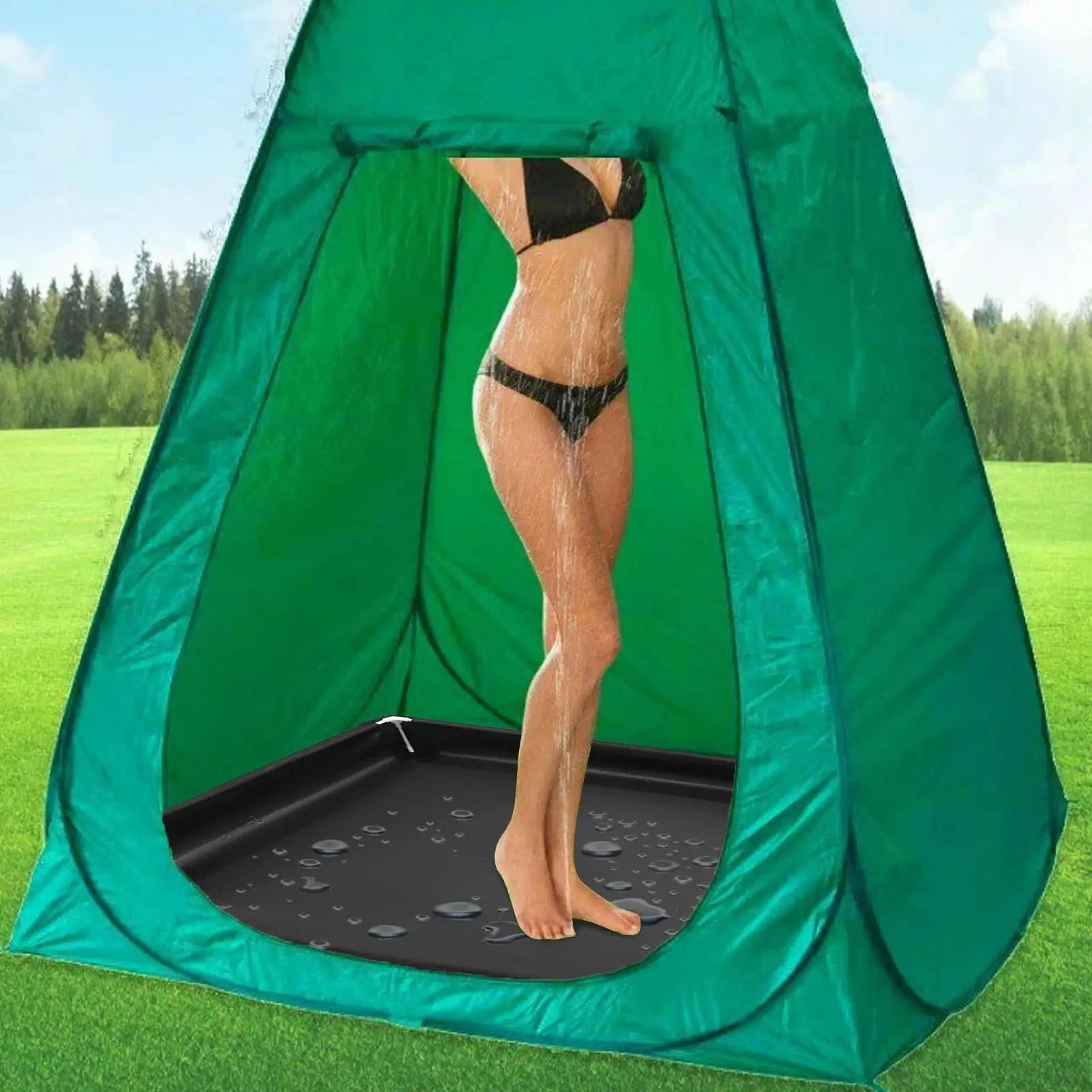 Foldable Portable Camping Shower Pan With Drain Pipe For Outdoor And RV Use 2