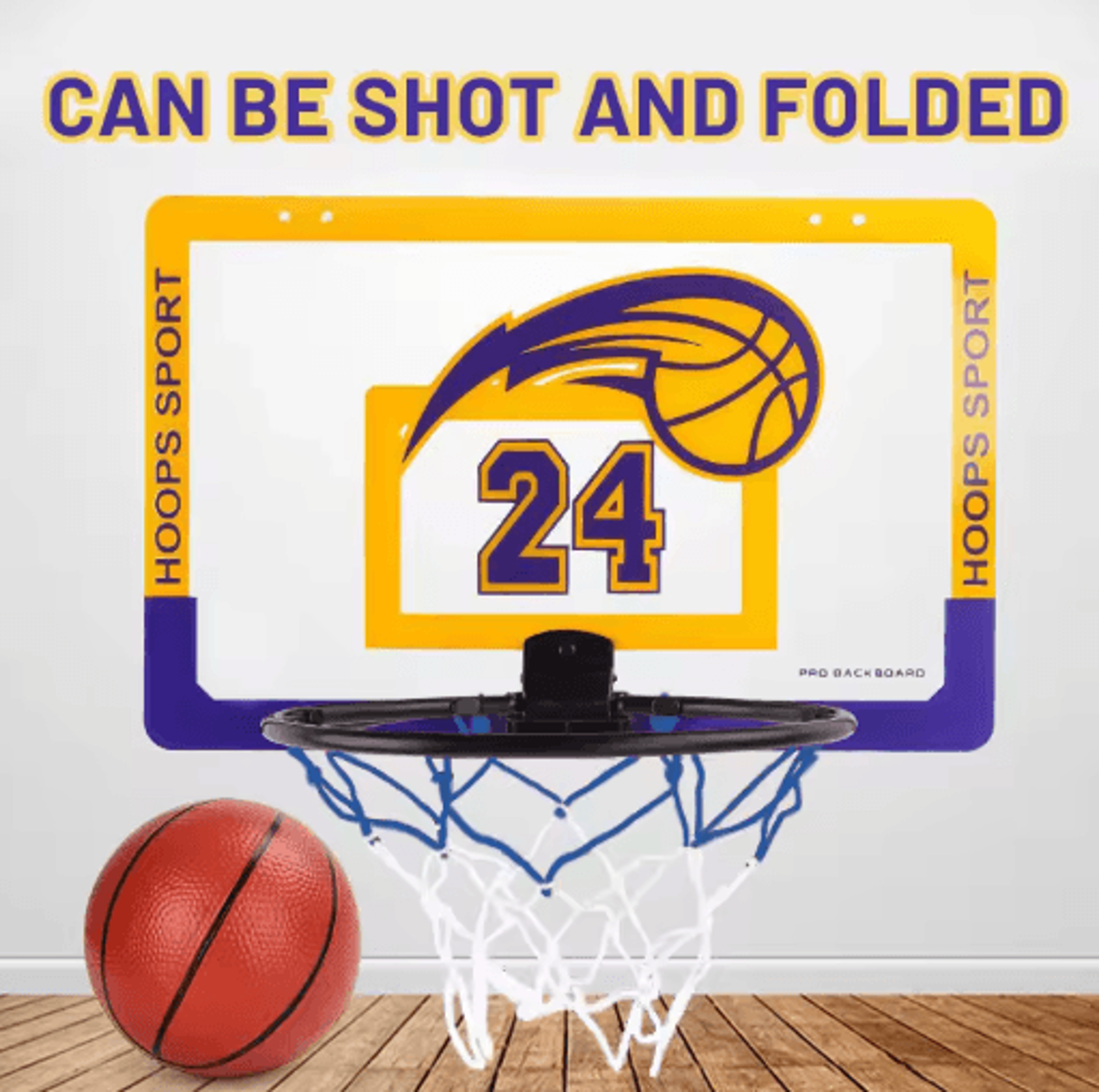foldable childrens basketball stand wall mounted indoor outdoor silent shooting hoop no drilling required