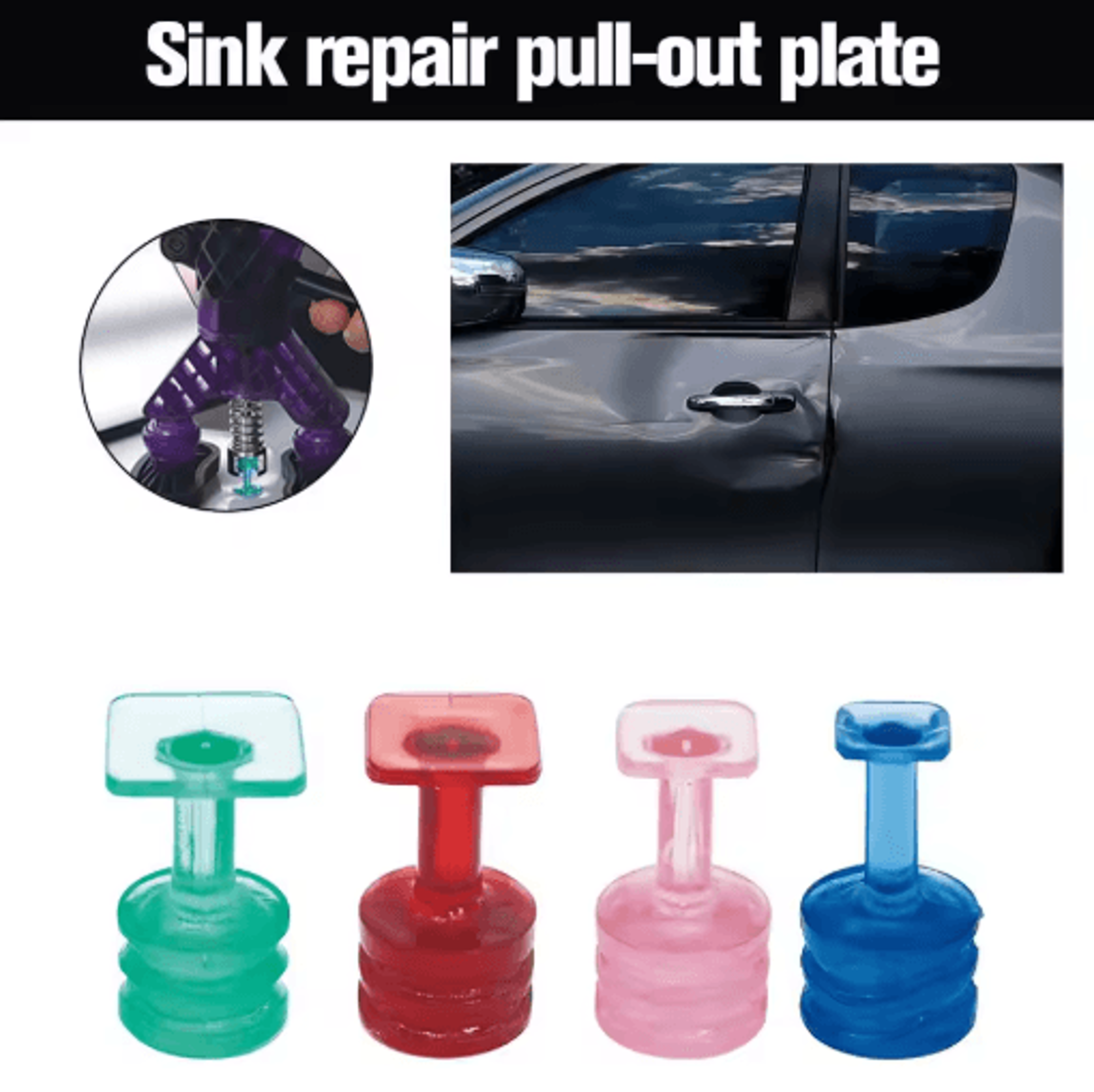 car dent glue pulling tabs set 10pcs paintless dent repair puller tabs 7 to 12.9mm