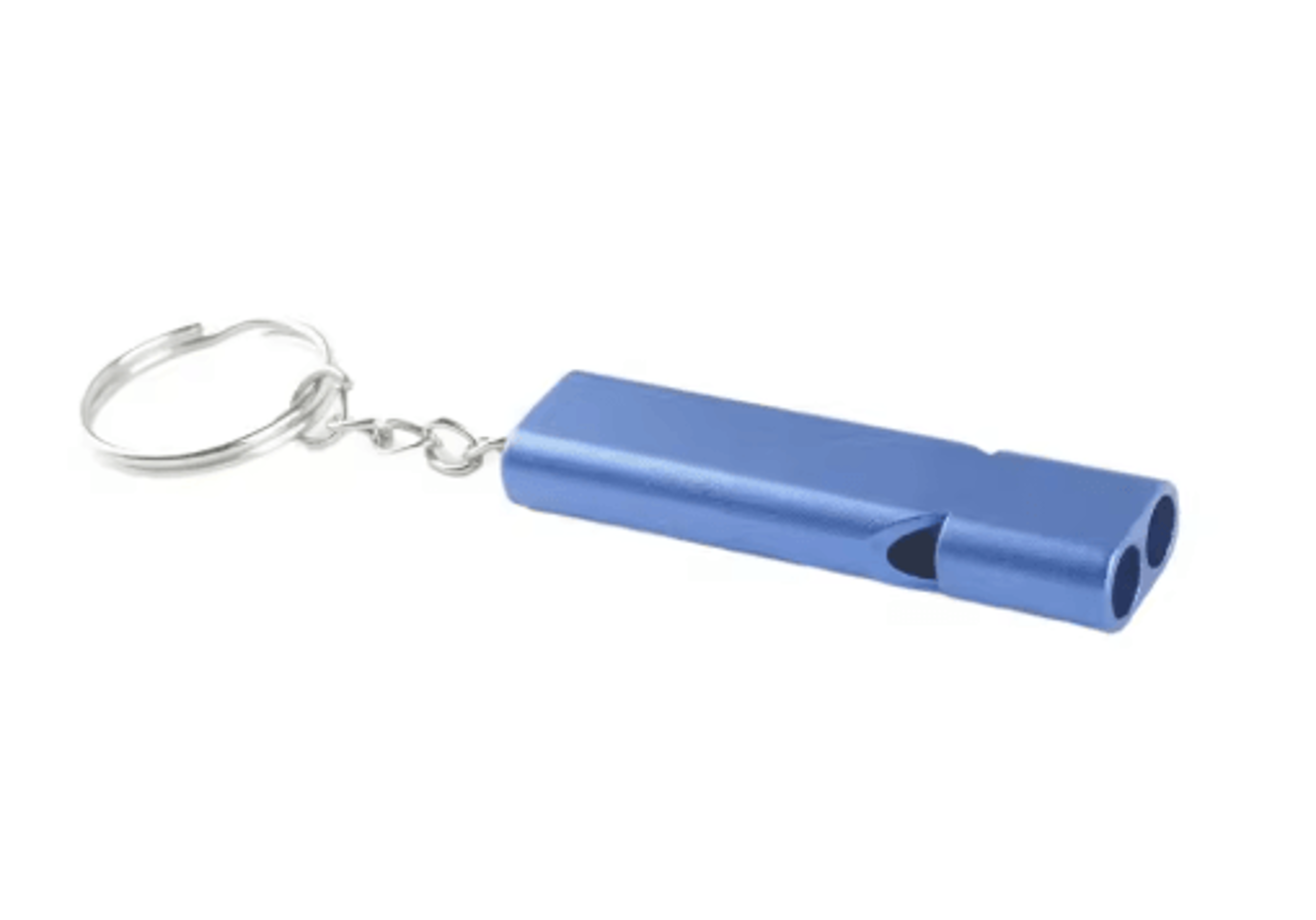 Emergency Whistle Keychain Aluminum Alloy Double Hole Survival Whistle For Outdoor Safety 2