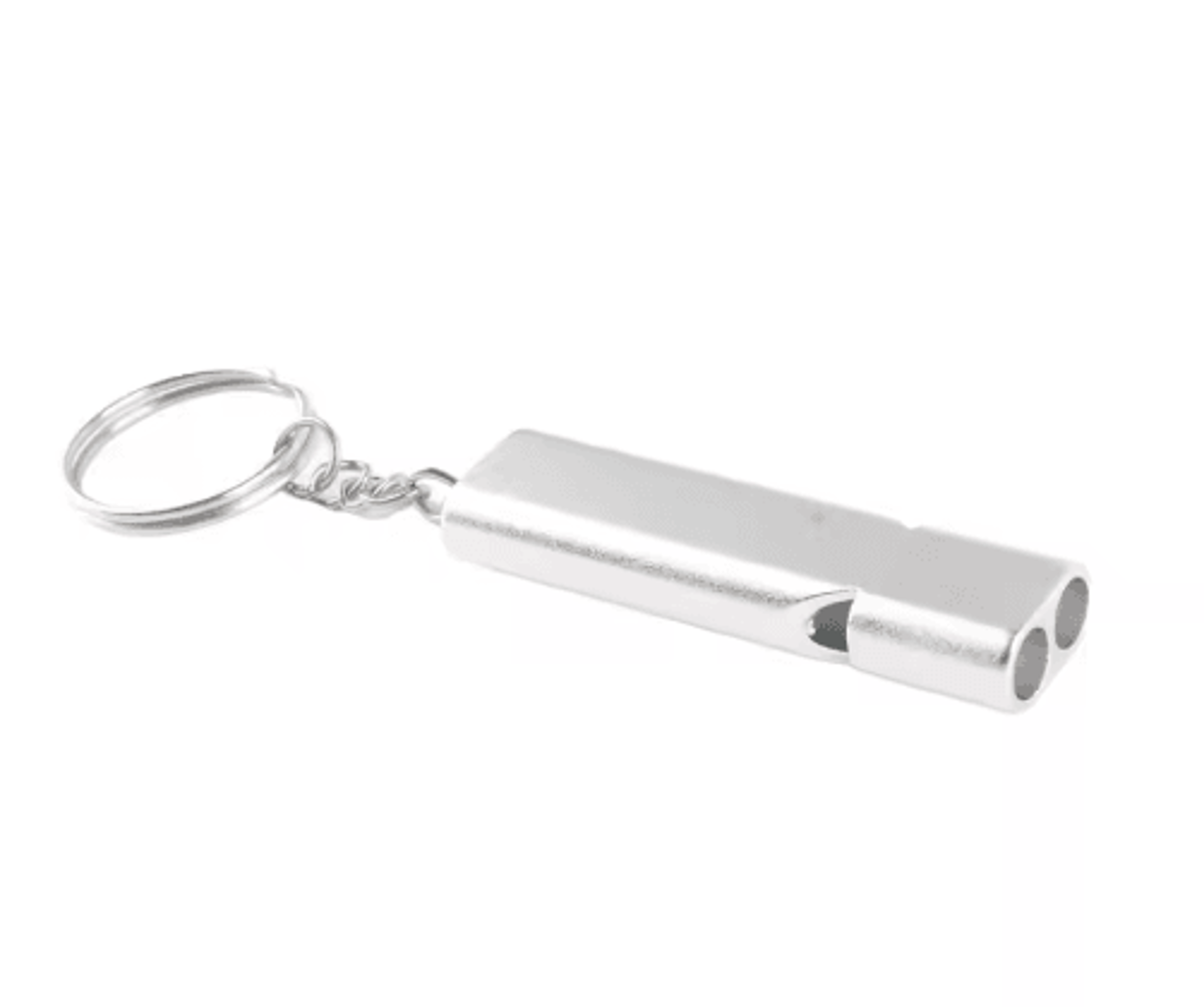 Emergency Whistle Keychain Aluminum Alloy Double Hole Survival Whistle For Outdoor Safety 7