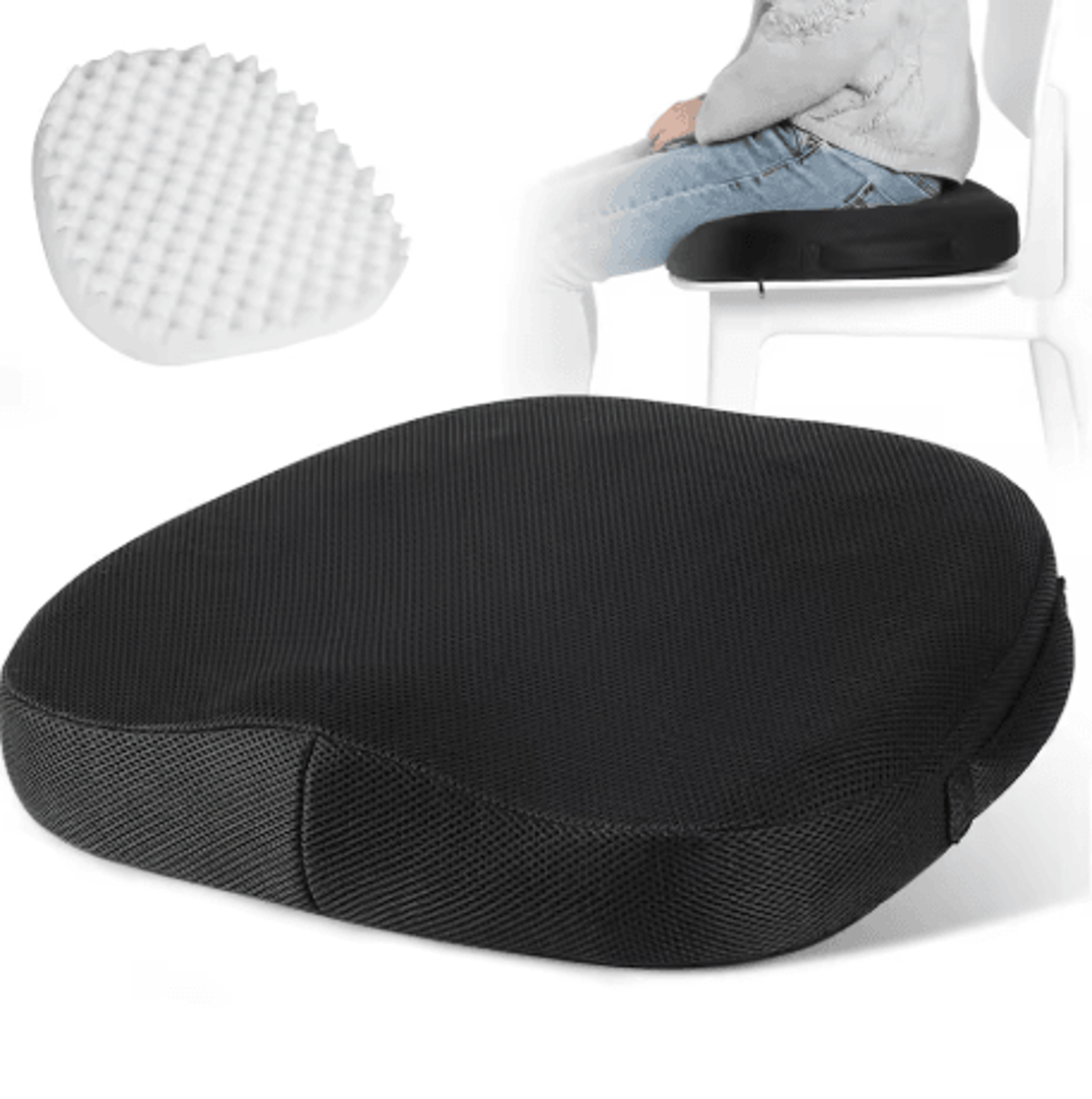 wave shaped breathable seat cushion pressure relief massage cushion for hips and buttocks