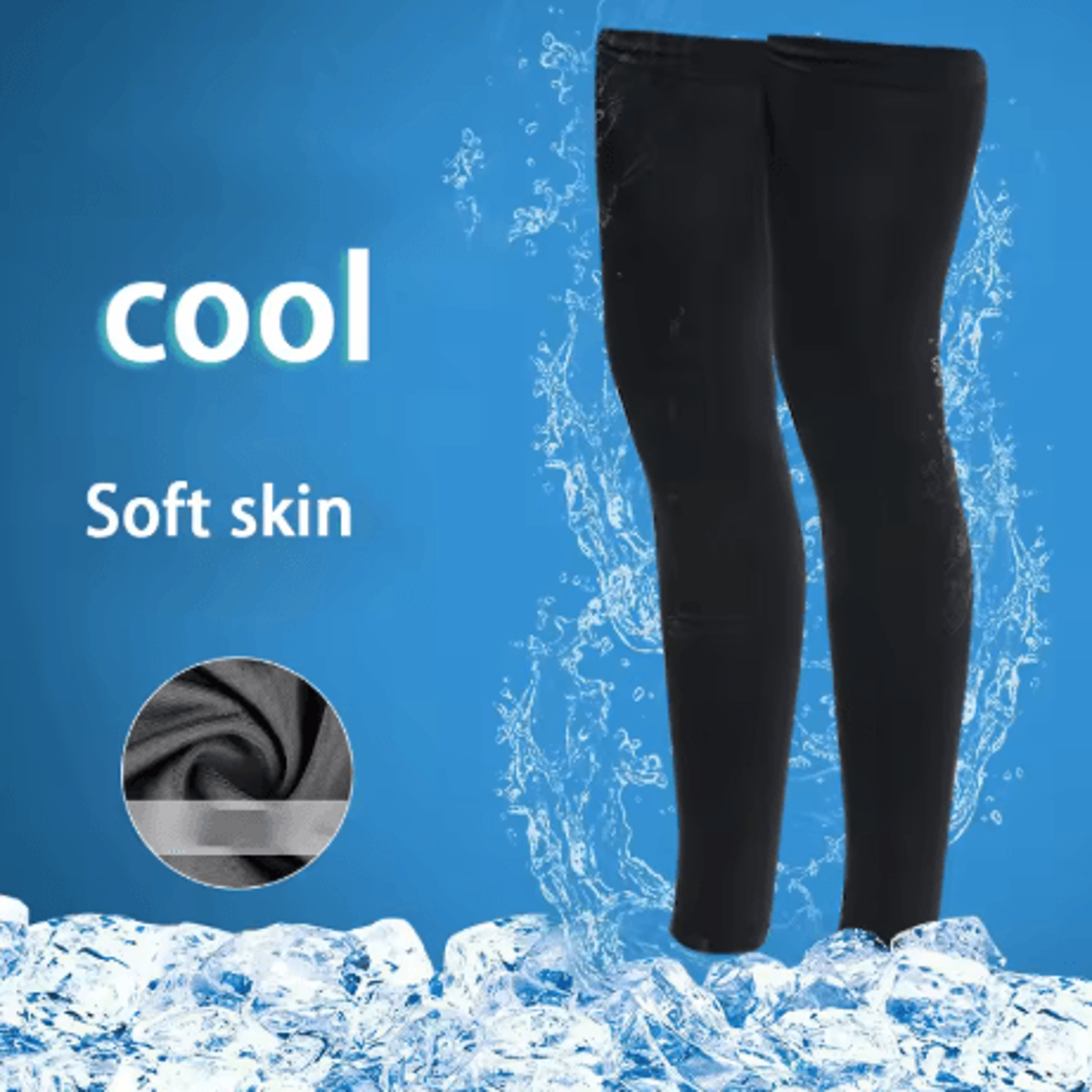 Summer Sun Protection Cycling Leg Covers Breathable Quick Dry Anti Slip Sleeves Unisex 2
